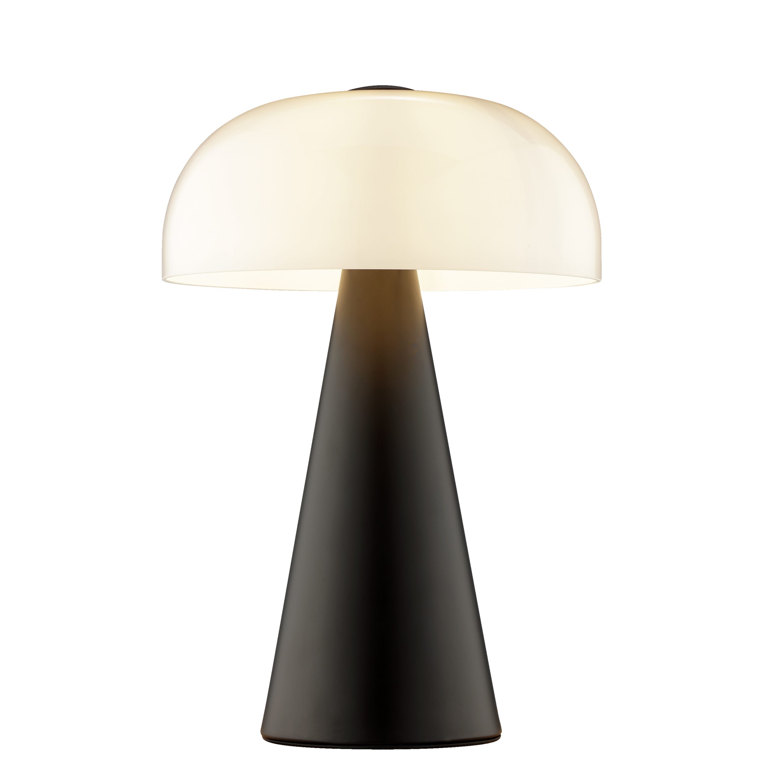 Lightbox Tischleuchte, ohne Leuchtmittel, Pilz Tischleuchte, 35 cm, Ø 24 cm, E14, Schalter am Kabel, schwarz