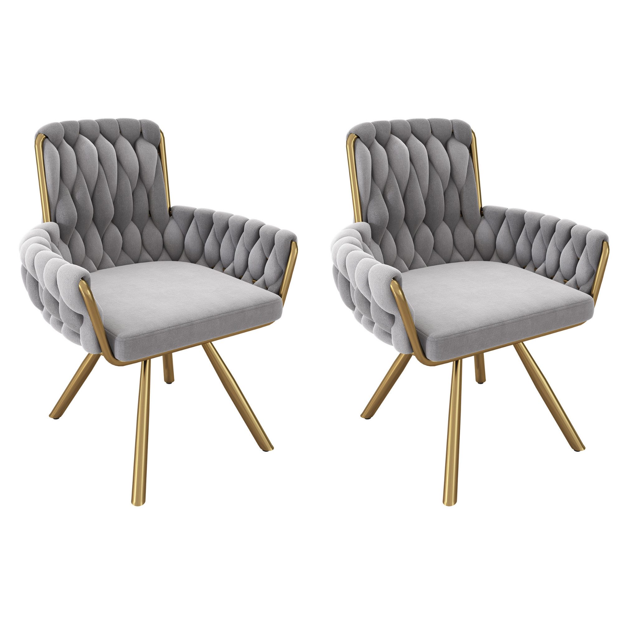 Flieks Esszimmerstuhl (Set, 2 St), 2er Set Polsterstühle mit Armlehnen Wohn günstig online kaufen