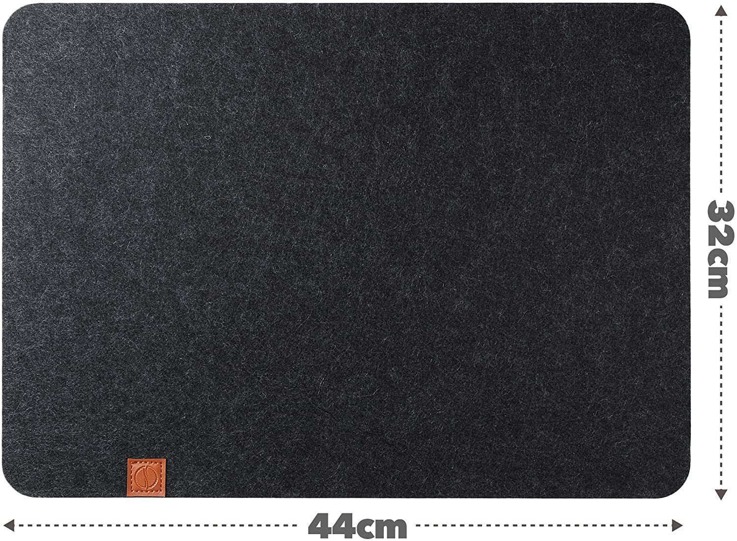 Loco Bird Platzset Tischset aus Filz, 6er Set Rechteckig, Platzsets 44x32 cm, (Tischset in grau), abwischbare Tischuntersetzer Platzdeckchen