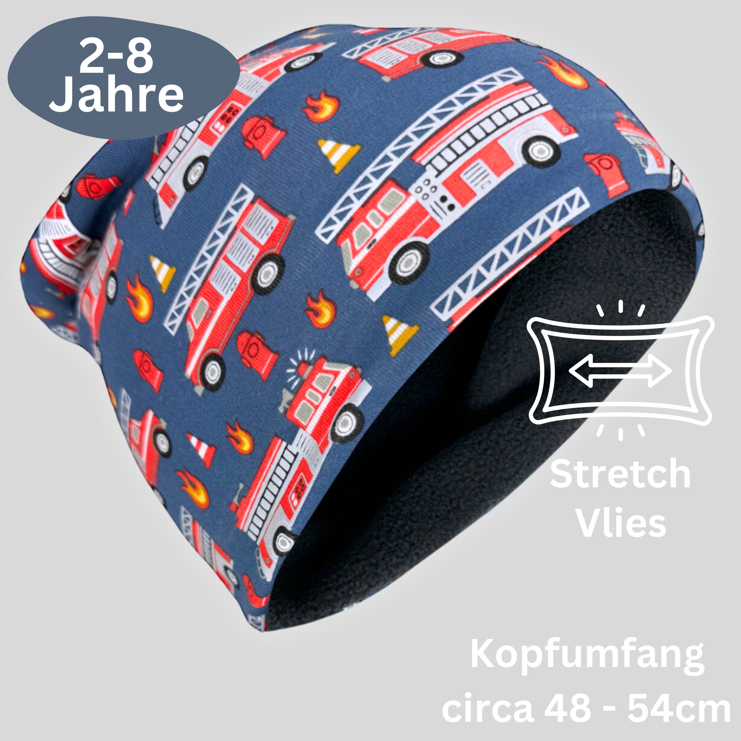 HECKBO Beanie 360° Reflektor Kinder Beanie Mütze & Loop Schal Set – Bild 5 von 5