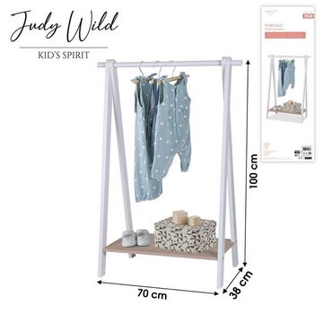 Judy Wild Kleiderständer Kinderkleiderständer H100cm Kleiderstange Kleiderregal Kinderregal, (Maße: (B x T x H): 70 x 38 x 100 cm), max. Belastbarkeit: bis 10 kg - Ablage für Kleider, Taschen, Schuhen