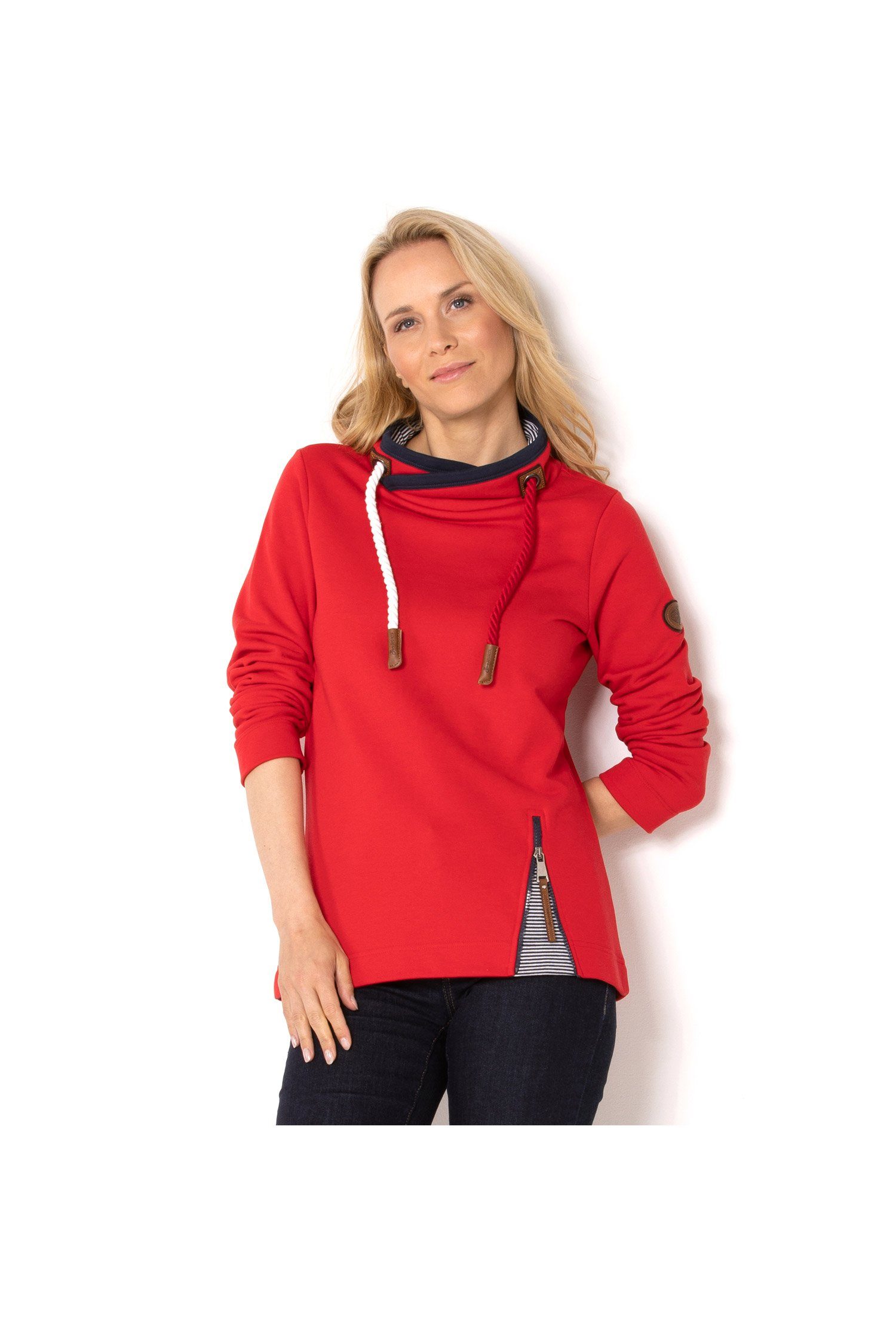 SER Sweatshirt Sweatshirt Ringeleinsätze W9900607S auch in großen Größen günstig online kaufen