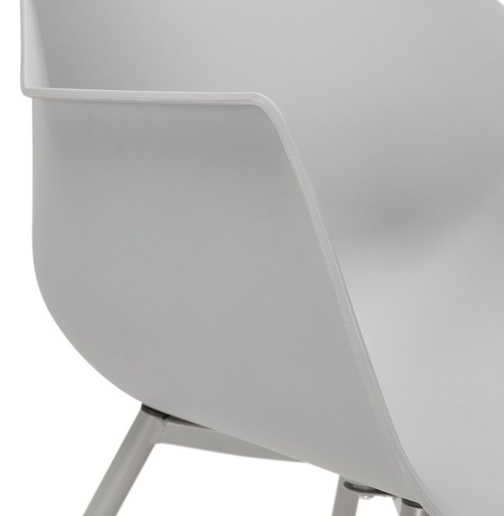 Polym Grau Plastic 60 DESIGN Loungesessel SANKUS Esszimmerstuhl (grey) KADIMA
