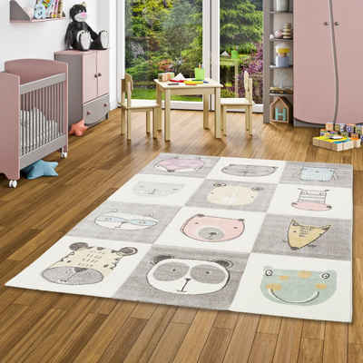 Kinderteppich Kinder Teppich Maui Kids Happy Animals Bunt, Pergamon, Rechteckig, Höhe: 13 mm