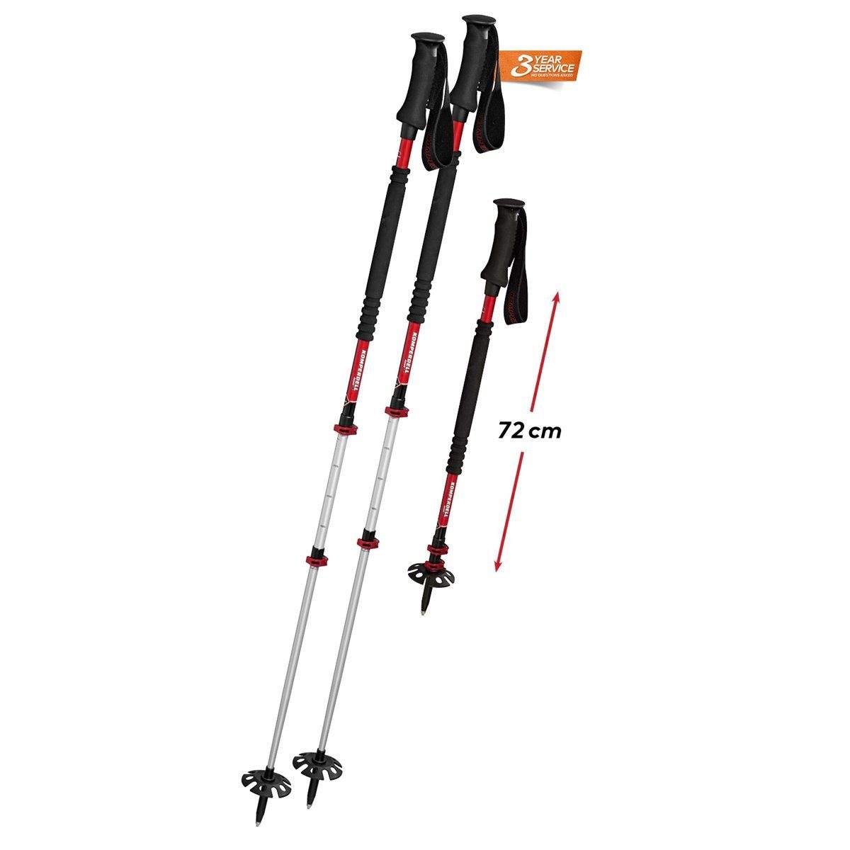 Komperdell Trekking-Stöcke Komperdell Thermo Ascent TI 3 Touren Skistock Tourenstock