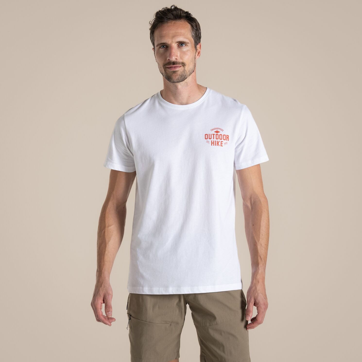 Craghoppers T-Shirt Craghoppers - Lucent LOGO T-Shirt aus Bio Baumwolle, weiß