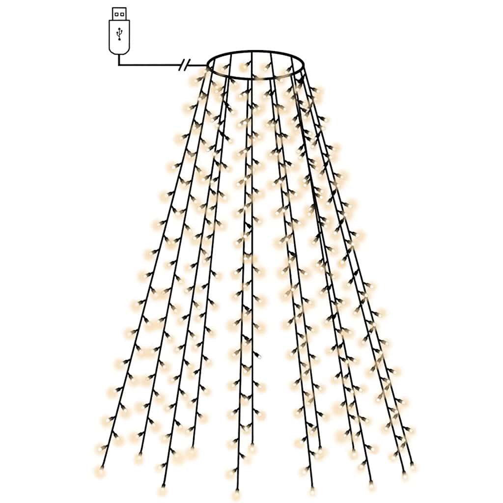 furnicato LED-Baummantel LED Weihnachtsbaumbeleuchtung 180 LEDs, 5 m, Kaltweiß