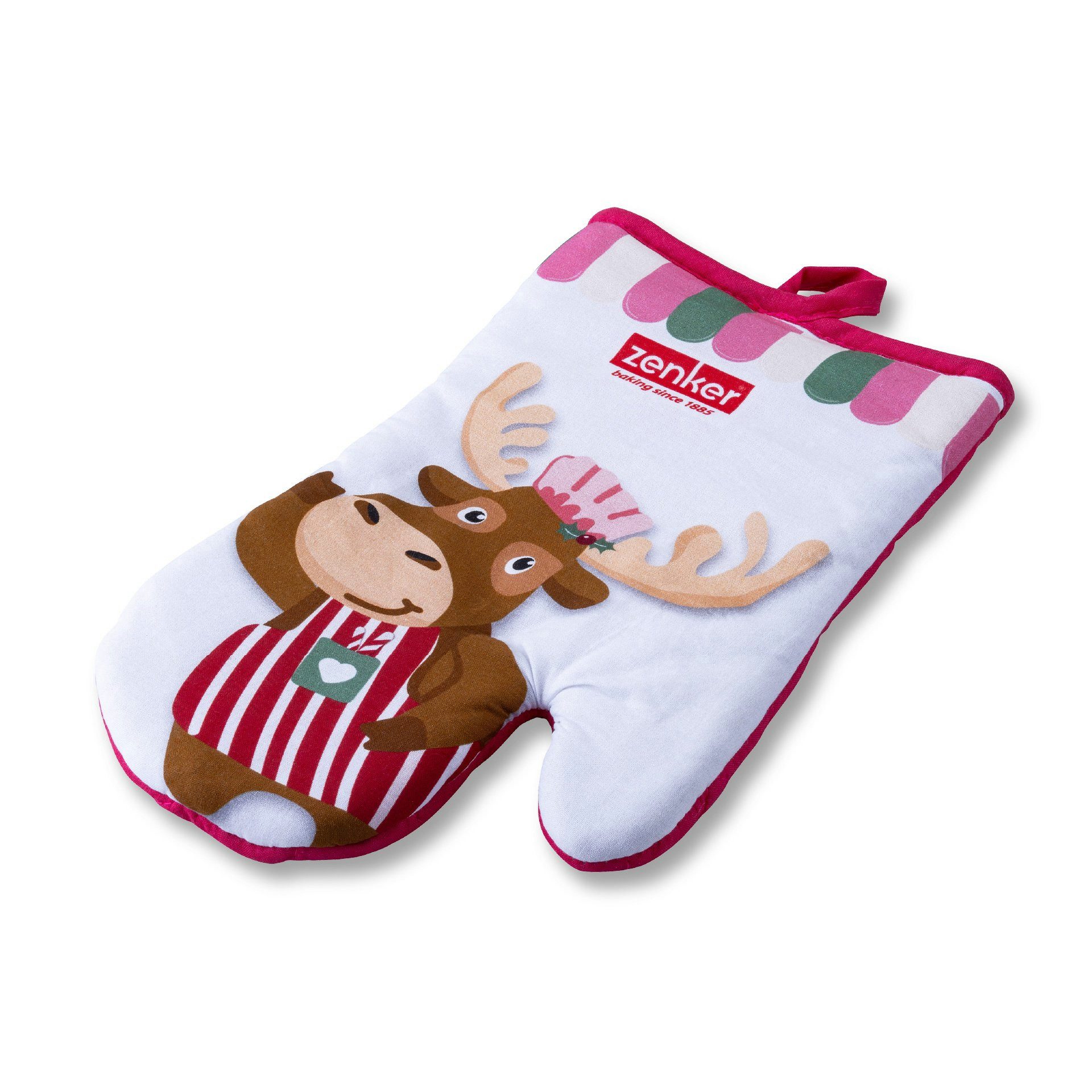 Zenker Topfhandschuhe Back-/Topfhandschuh, Ofenhandschuh, Küchenhelfer, Weihnachtsmotiv