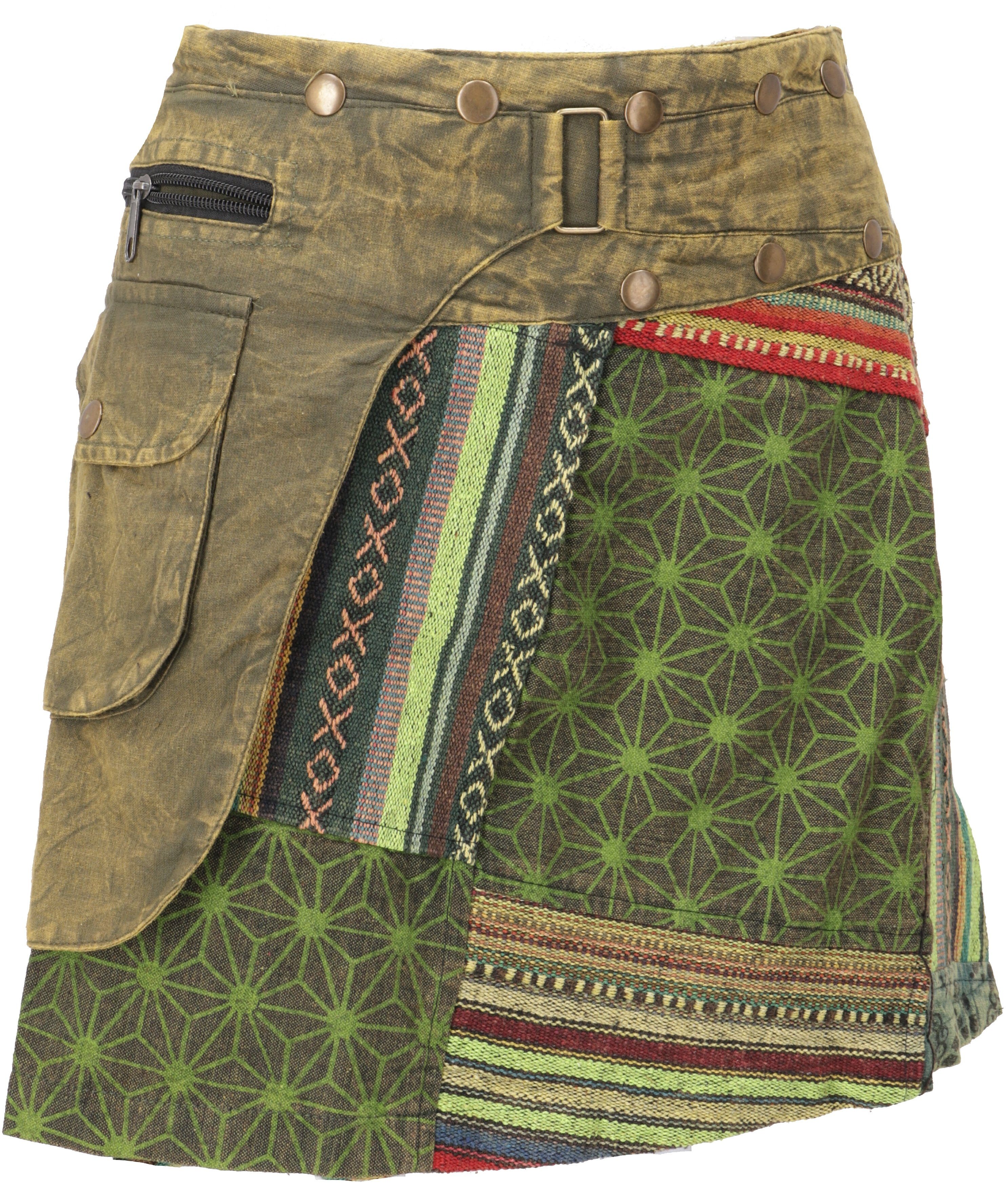 Guru-Shop Minirock Wickelrock, kurzer Rock, Cacheur, günstig online kaufen