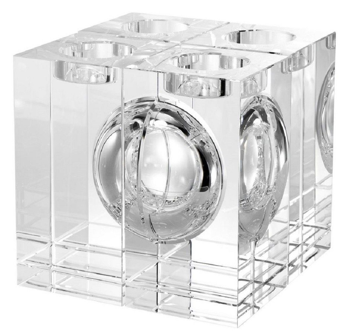 Luxus 10 Teelichthalter Teelichthalter - - 10 Casa Accessoires H. Qualität Padrino x Luxus 20 Kristallglas Set x Deko cm