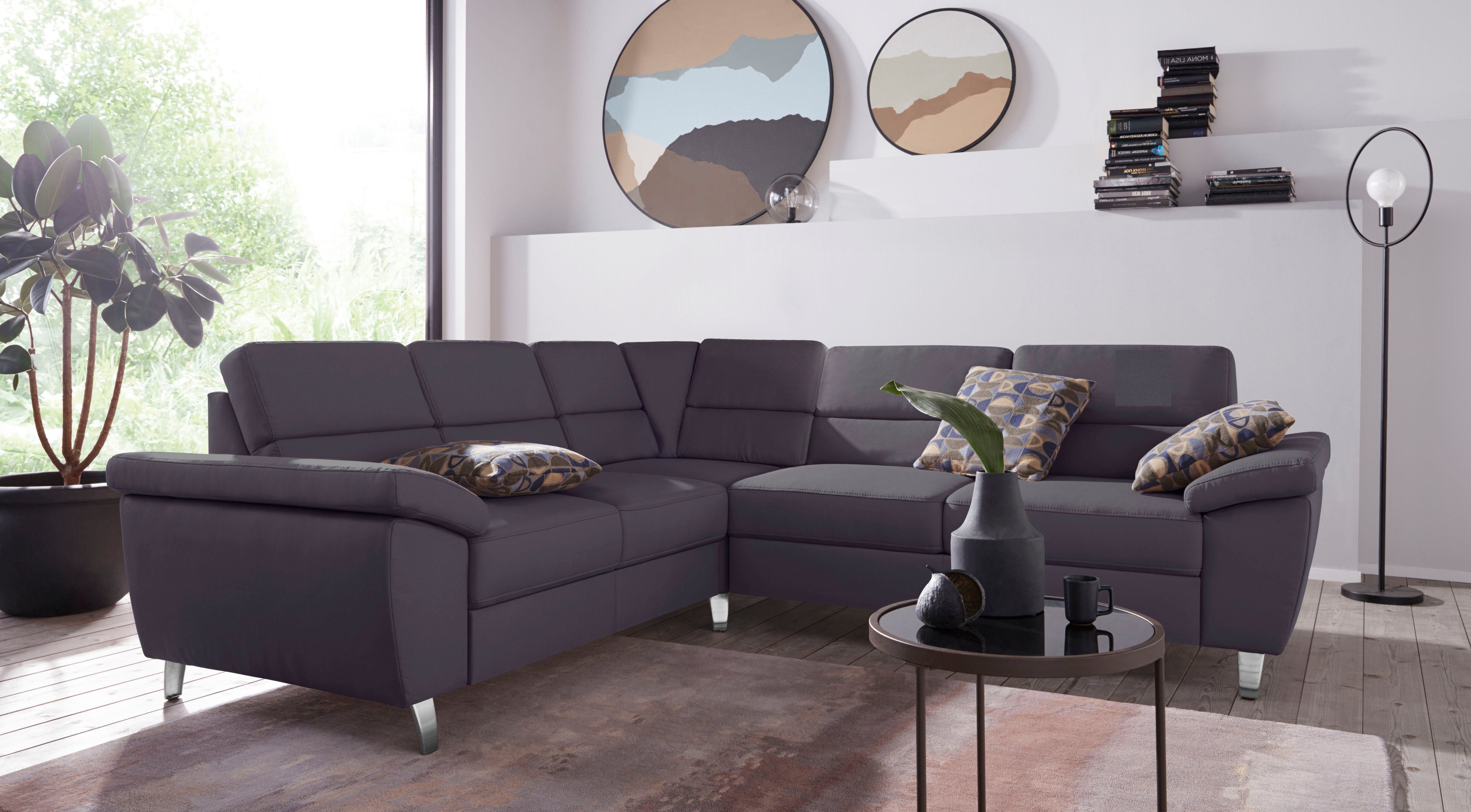 sit&more Ecksofa "Sorano L-Form" wahlweise mit Bettfunktion und Bettkasten günstig online kaufen