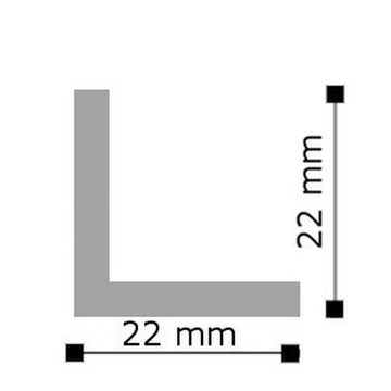 PROVISTON Kantenleiste Winkelleiste, Kantenschutz, 30 x 30 x 2000 mm, Polystyrol, Weiß