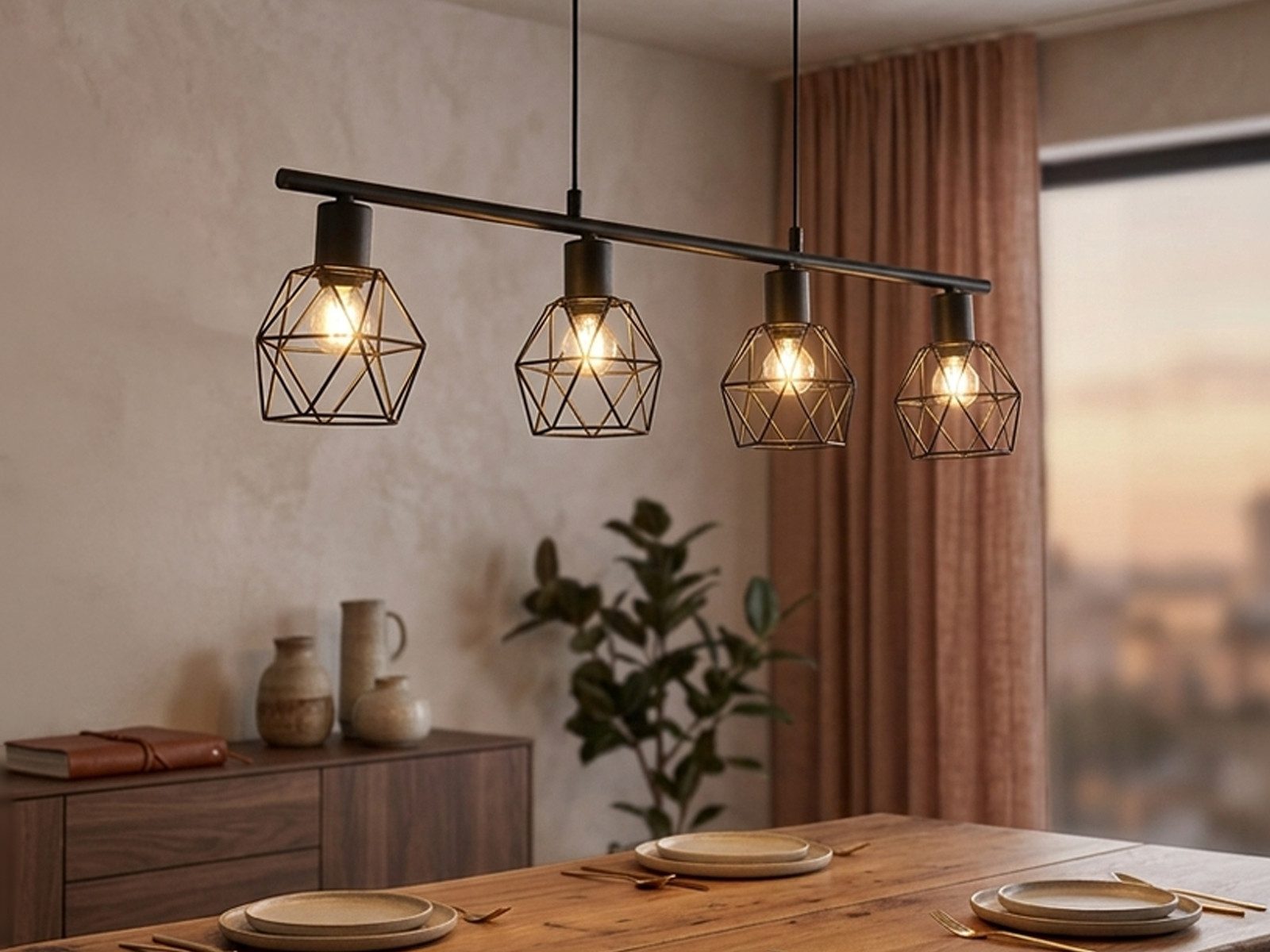 meineWunschleuchte Pendelleuchte, ohne Leuchtmittel, Industriedesign mehrfl günstig online kaufen