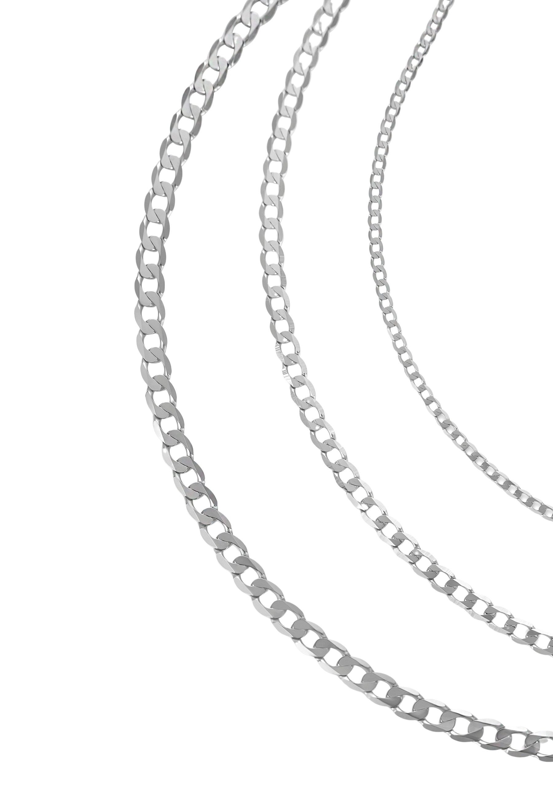 ENGELSINN Gliederkette Goldkette 14 Karat 585 Echtgold Weißgold Stil Panzer günstig online kaufen