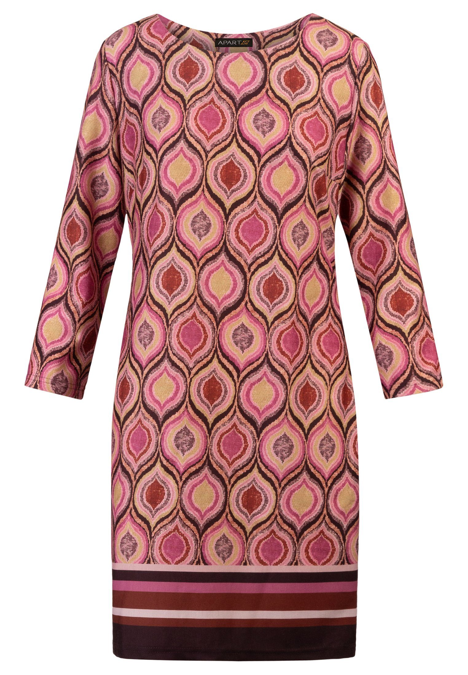 Apart Minikleid Lange Kleider pink-multicolor APART mit Ärmel