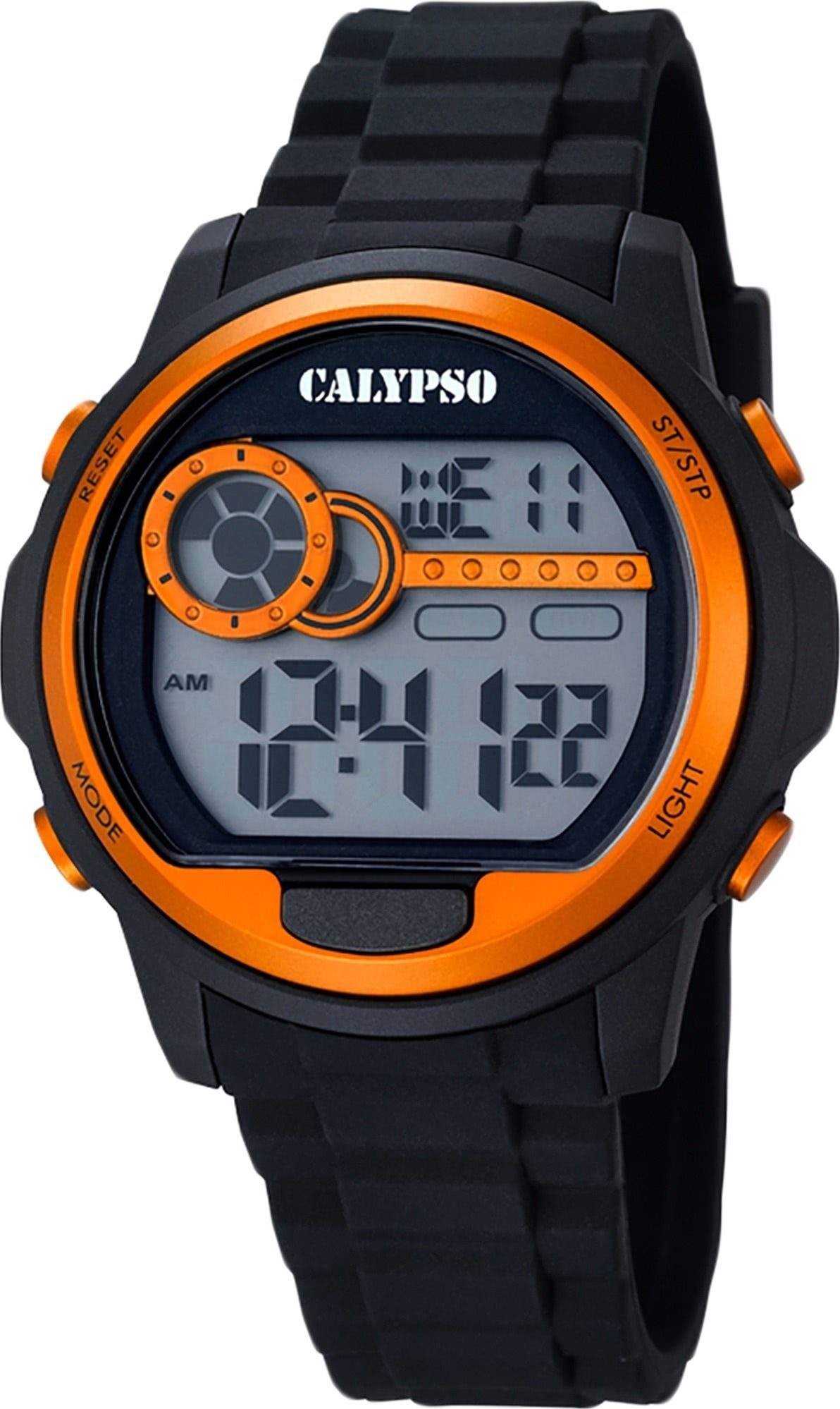CALYPSO WATCHES Digitaluhr Calypso Herren Uhr K5667/4 Kunststoffband, Herren Armbanduhr rund, PURarmband schwarz, Sport