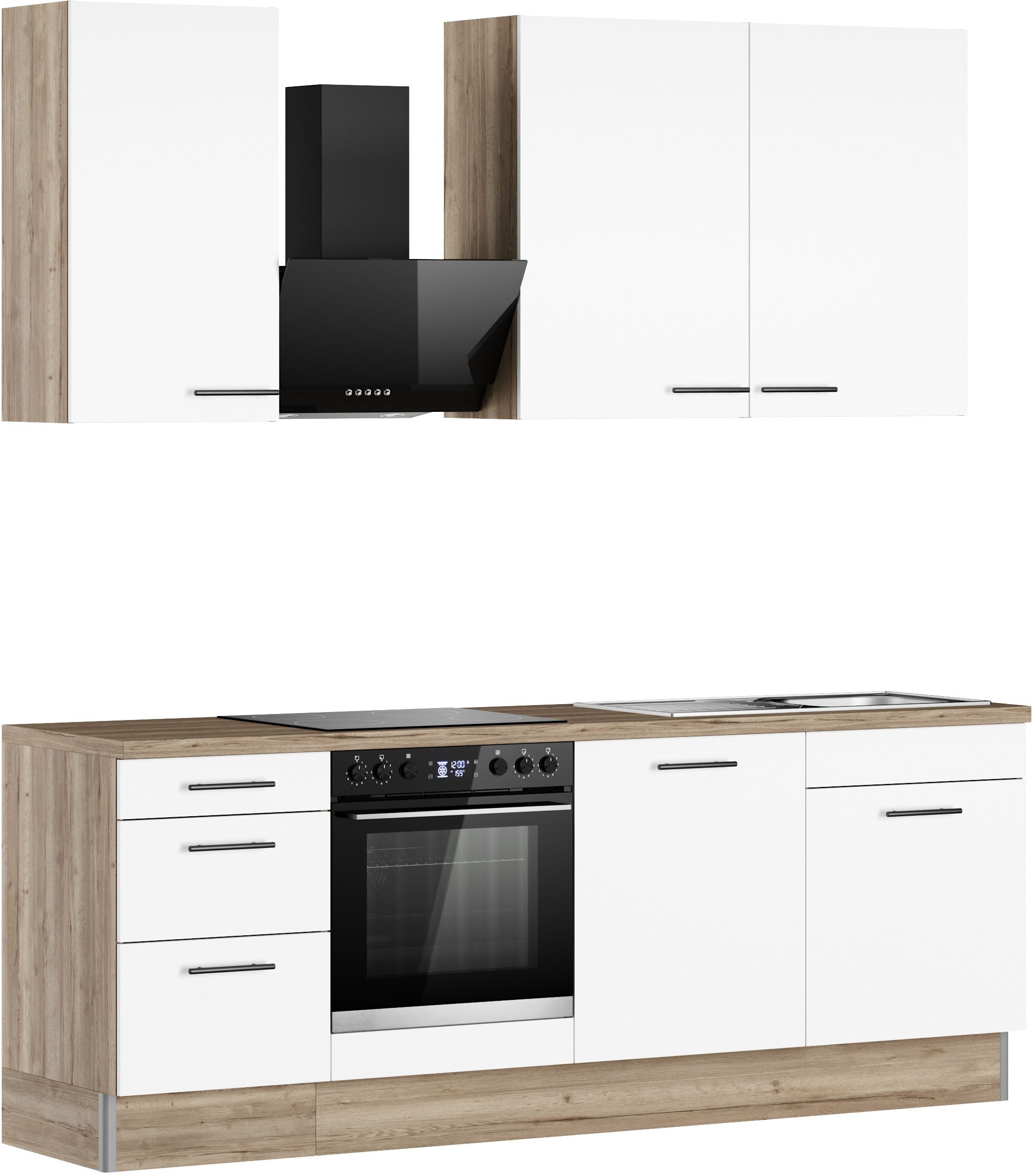 OPTIFIT Küchenzeile Fiona, Breite 230 cm, mit Hanseatic-E-Geräten in Premium oder Basic