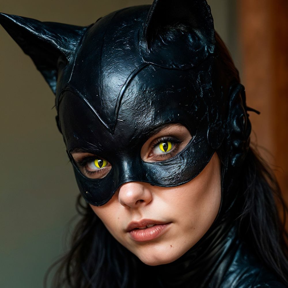 aricona Motivlinsen Farbige Kontaktlinsen Katzenaugen gelbe Farblinsen Karneval Halloween, ohne Stärke, 2 Stück