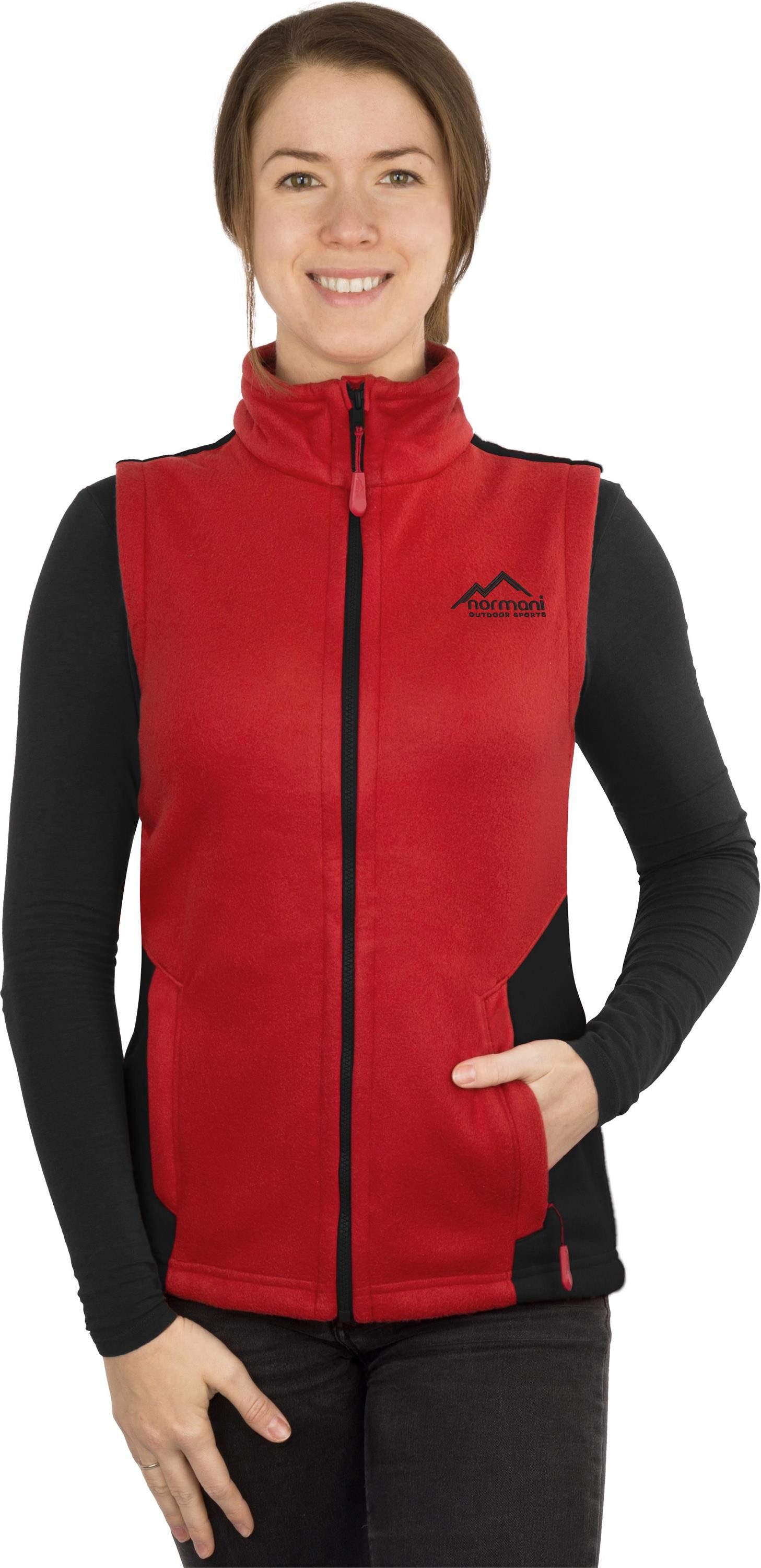normani Fleeceweste Damen Fleeceweste Barrie Übergangsweste mit Reißverschlusstaschen - Ärmellose Jacke