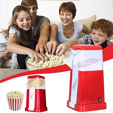 HOUROC Popcornmaschine PopcornMaker,Popcornmaschine Heissluft,1200W ohne Öl, 3 Minuten Schnell Produktion, für Zuhause Filme und Weihnachten Partys