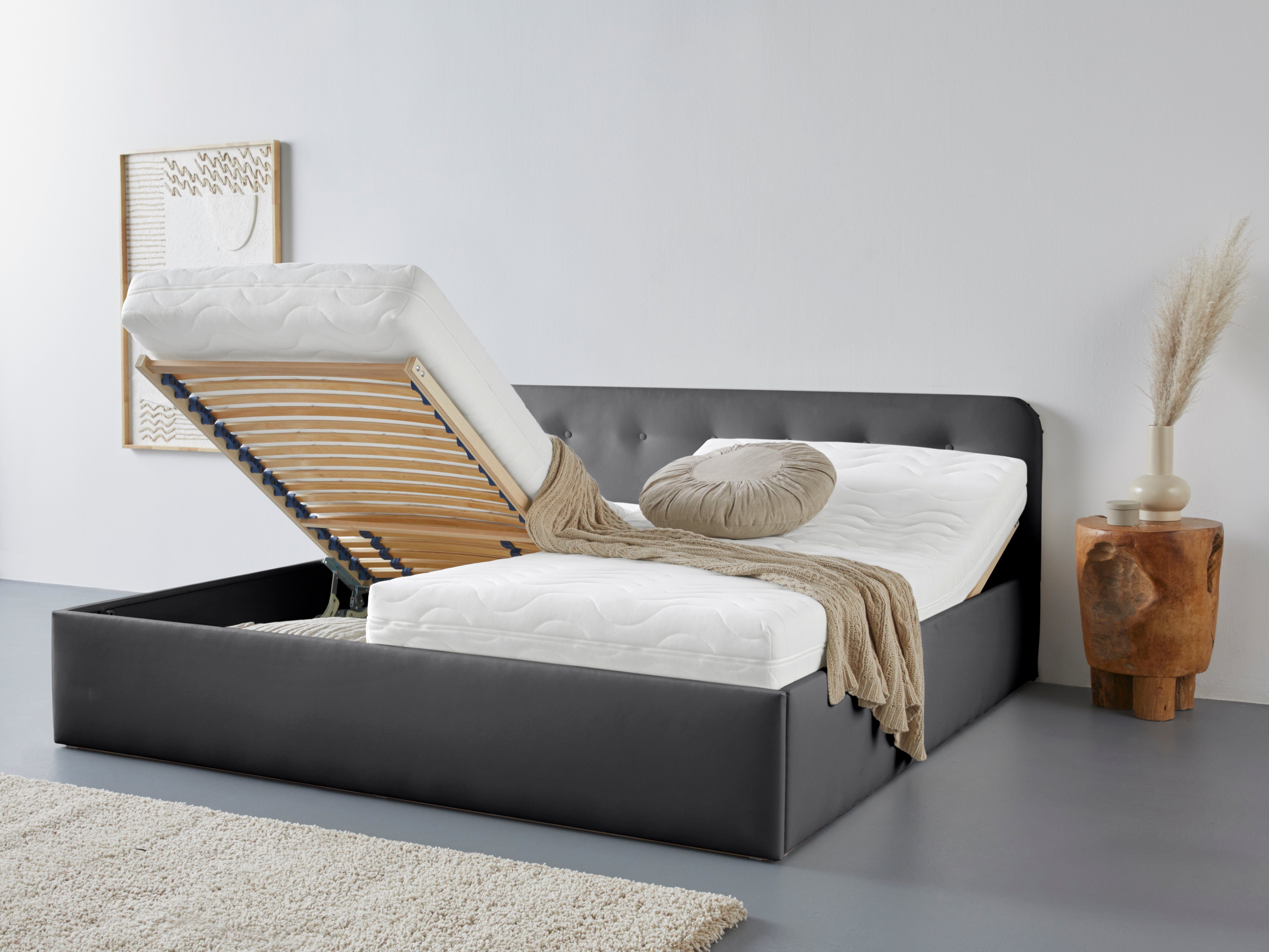 Westfalia Schlafkomfort Polsterbett Rostock, auch mit Stauraum und Kopfteilverstellung erhältlich