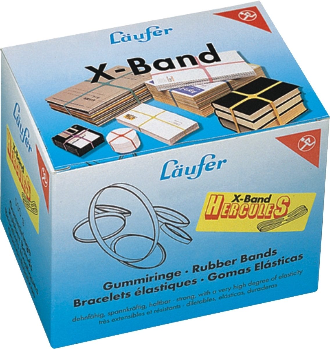 Läufer Gummibänder Gummis X-Band 250x25mm VE=500g bunt