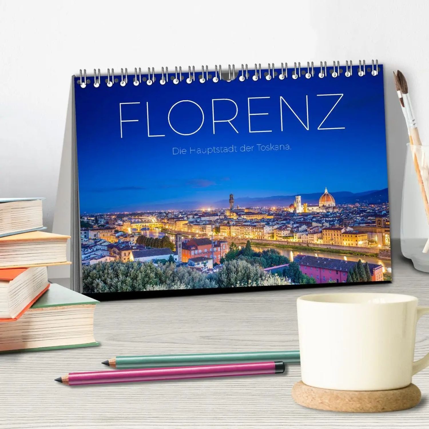 CALVENDO Monatskalender Florenz - Die Hauptstadt der Toskana. (Tischkalender 2026 DIN A5...