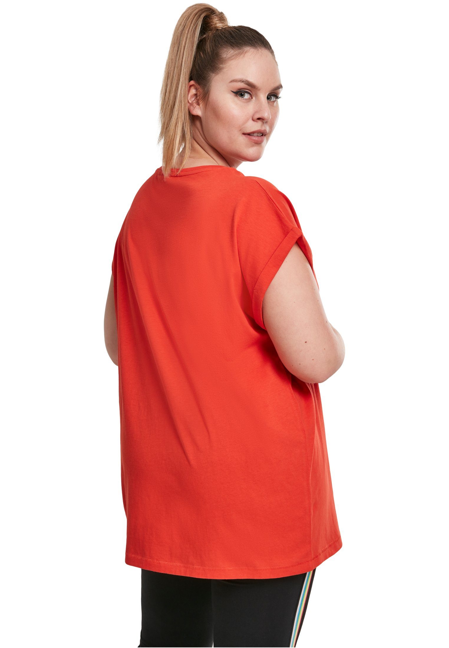 URBAN TB771 CLASSICS Extended bloodorange Shoulder T-Shirt