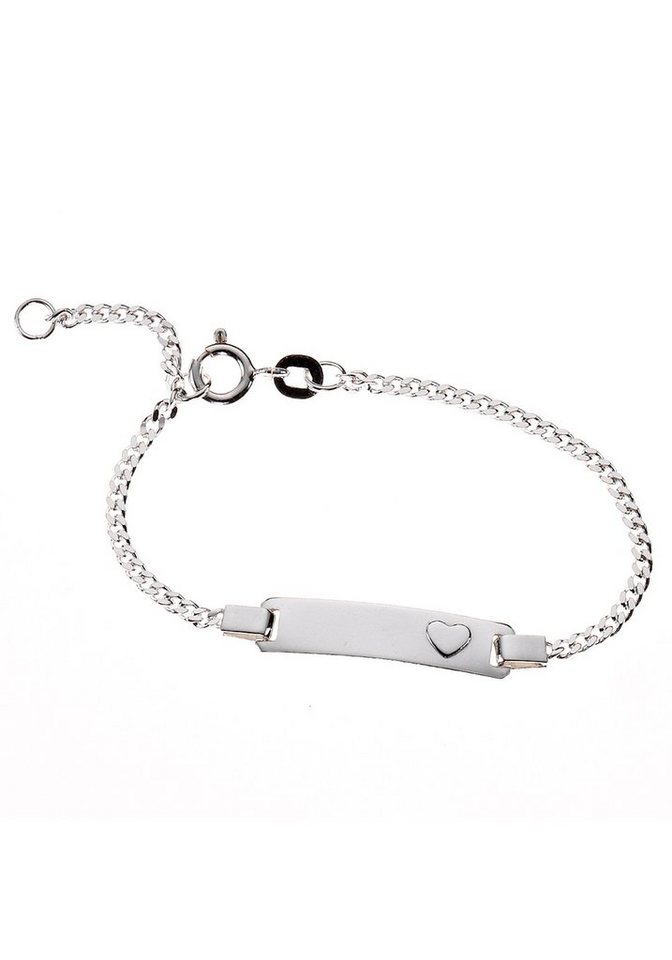 Firetti Armband Schmuck Geschenk Silber 925 Armkette ID-Platte Panzerkette,  zu Hoodie, Shirt, Jeans, Sneaker! Anlass Geburtstag Weihnachten,  Wunderschönes Armband