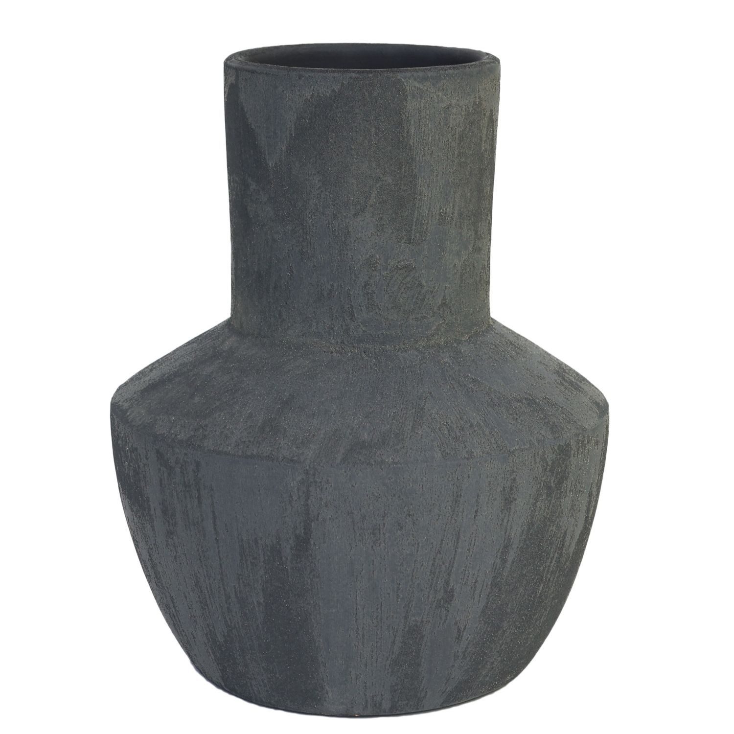 CreaFlor Home Bodenvase Avion Antraciet, Bodenvase 30cm, Grau, Motiv: Einfarbig