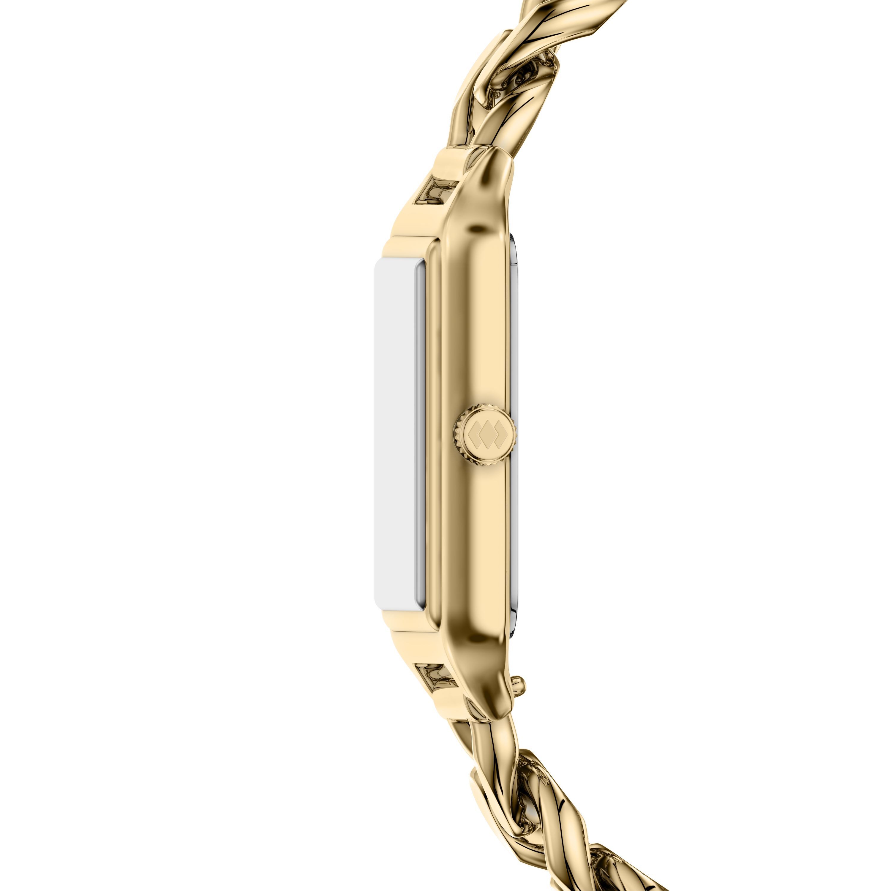 Fossil Quarzuhr Raquel ES5478, Armbanduhr, Damenuhr, Edelstahlarmband, analog
