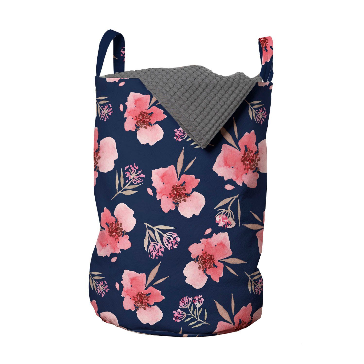 Abakuhaus Wäschesäckchen mit für Wäschekorb Tropical Griffen Waschsalons, Blooms Vibrant Blume Kordelzugverschluss