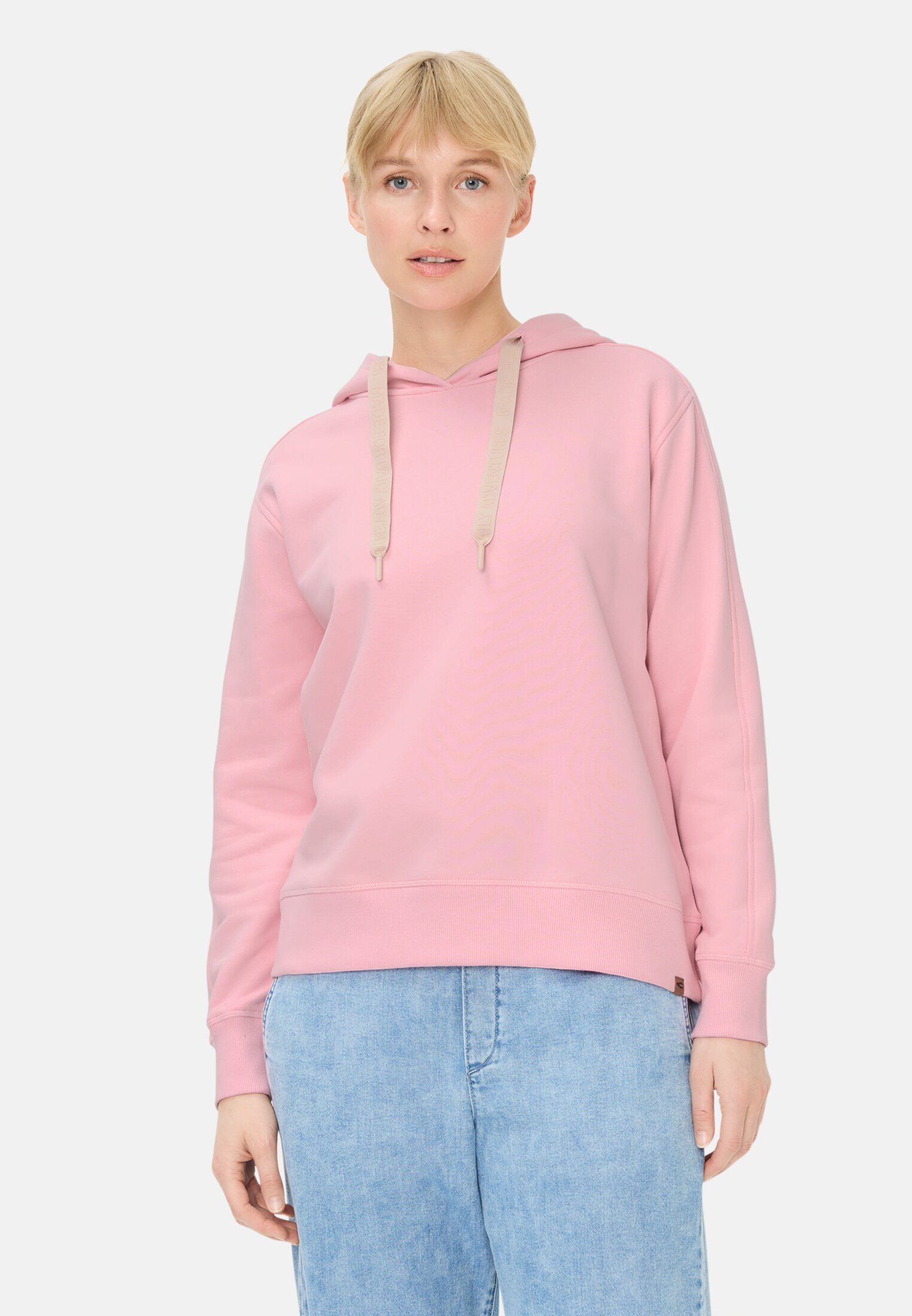 camel active Hoodie aus reiner Baumwolle Langarm