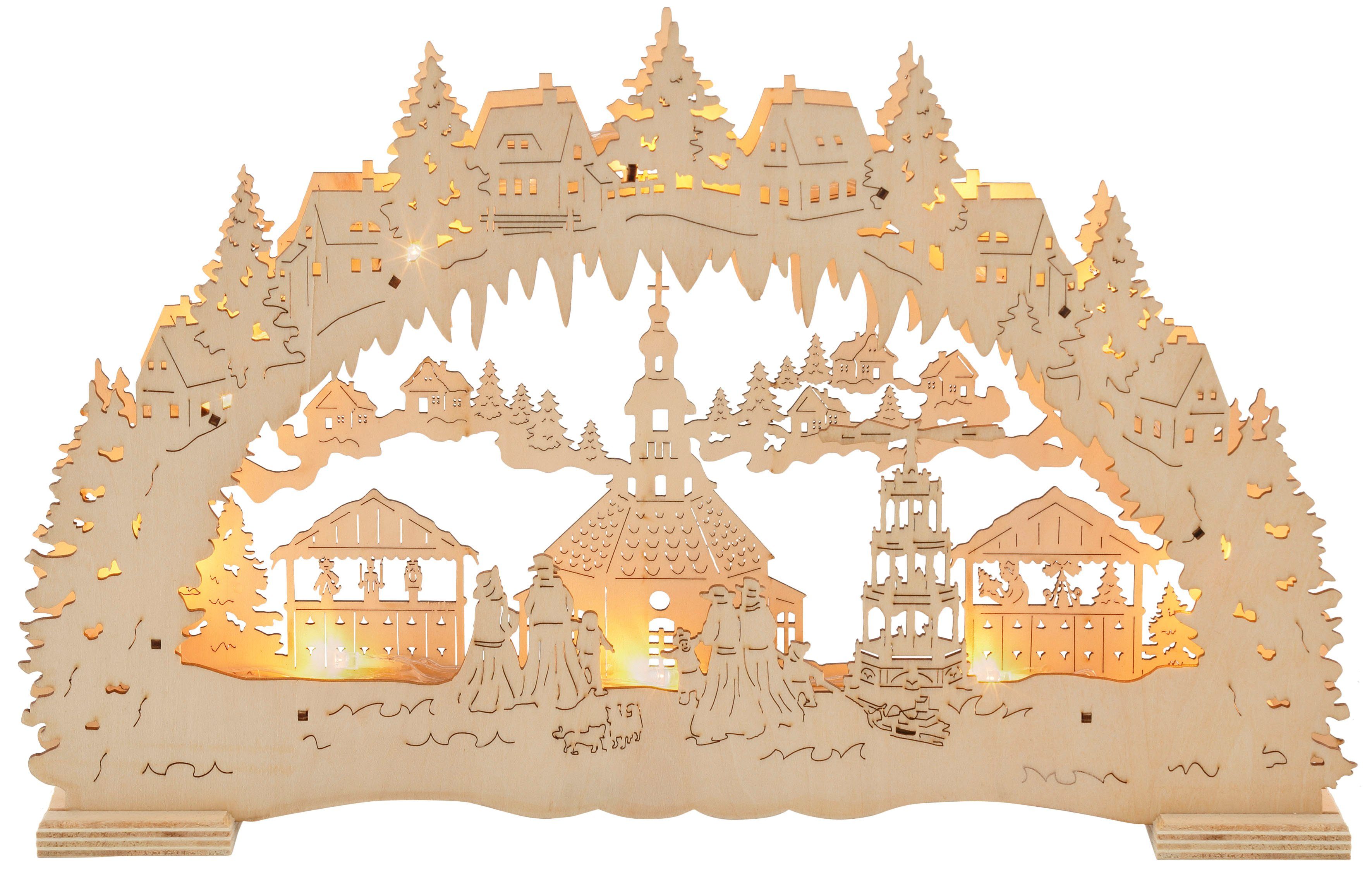 Home affaire Schwibbogen LED Weihnachtsleuchter, Weihnachtsdeko, Breite ca. günstig online kaufen