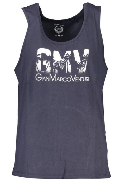 GIAN MARCO VENTURI T-Shirt Herren Tanktop Blau: Trägershirt mit Rundhals & günstig online kaufen