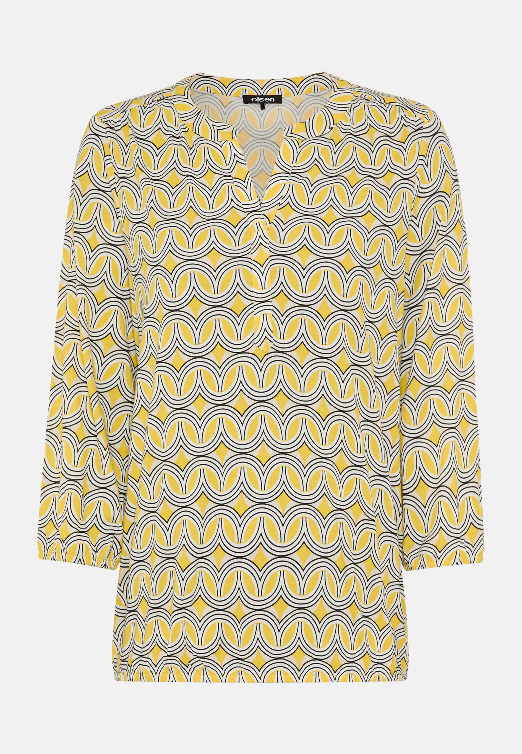 Olsen T-Shirt Shirt mit Allover-Dessin