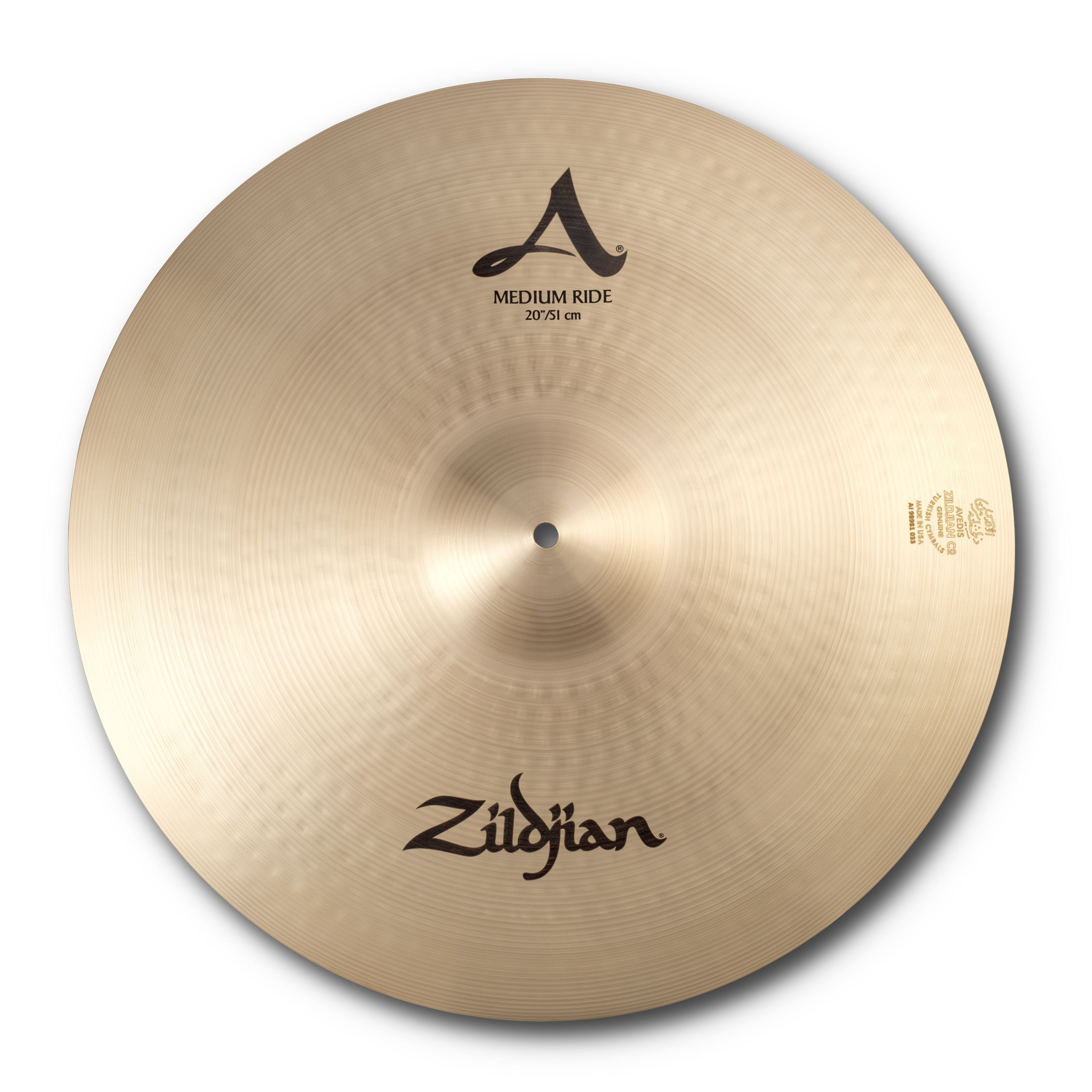 Zildjian Becken,A' Medium Ride 20" Traditional Finish, Cymbals, Ride Becken, A-Series Medium Ride 20" - Ride Cymbal