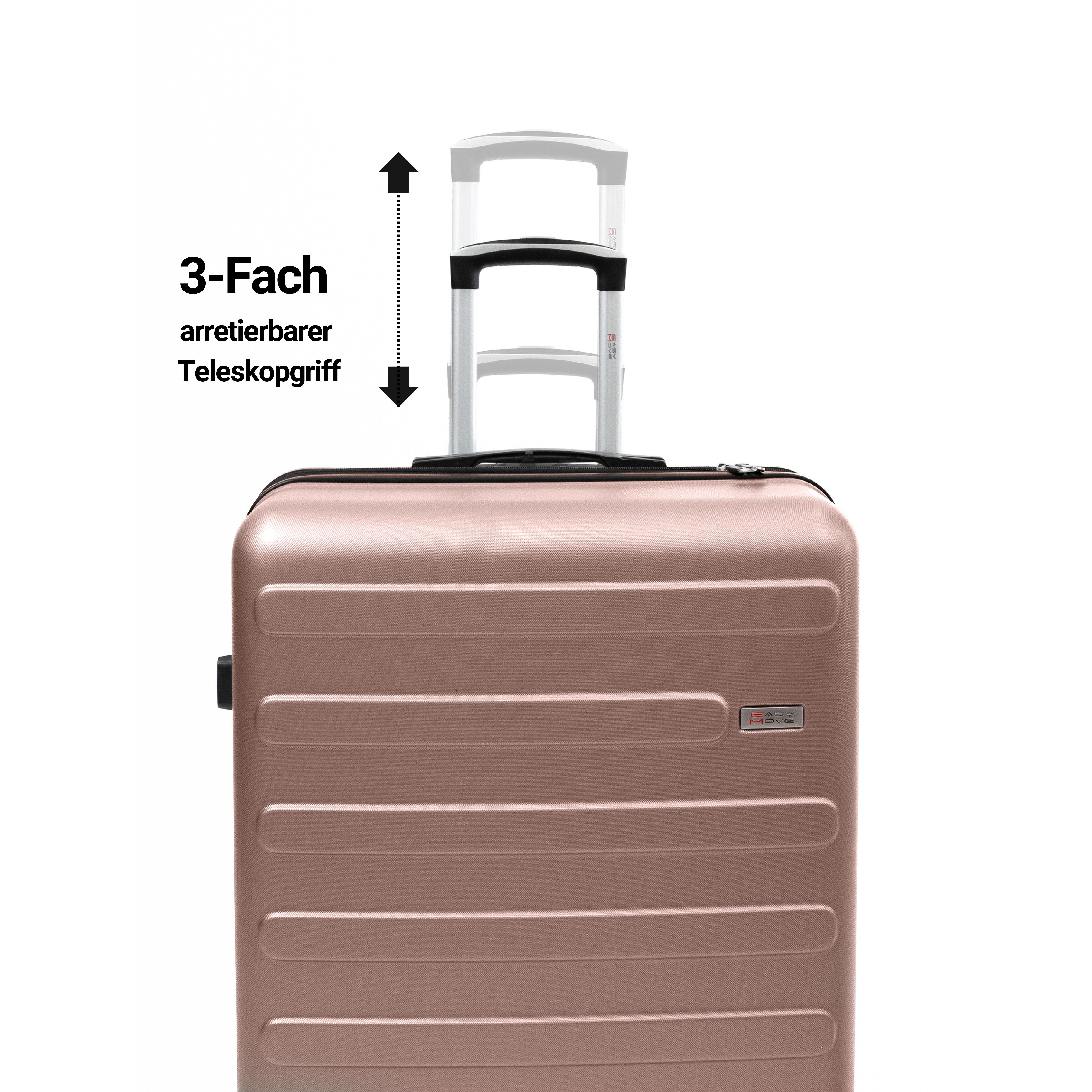 Easy Move Hartschalen-Trolley Leichter Rollkoffer Flair 088, 4 Rollen, Robu günstig online kaufen