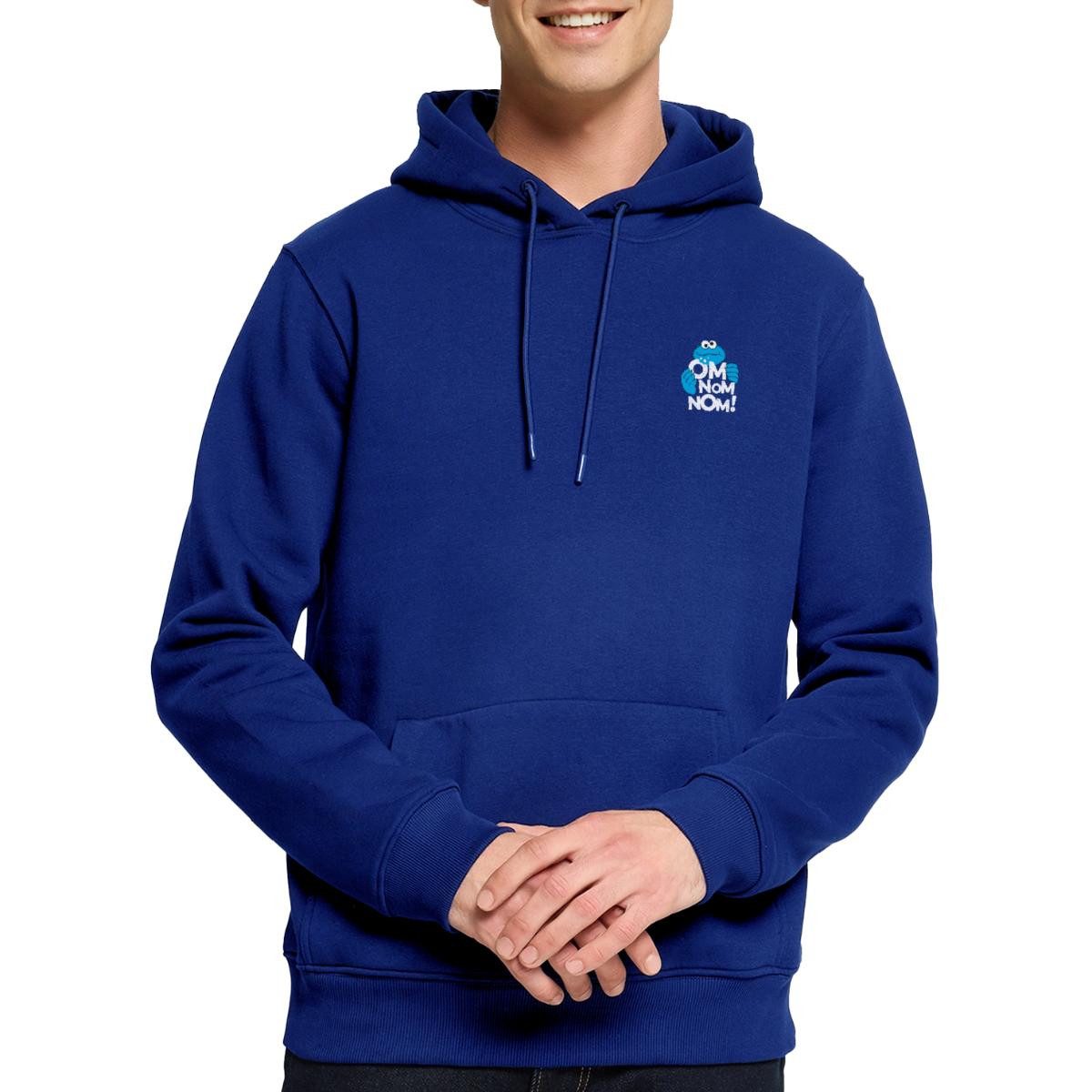 Hoodie Sesamstraße Krümelmonster Om Nom Nom Klein Herren Premium Hoodie