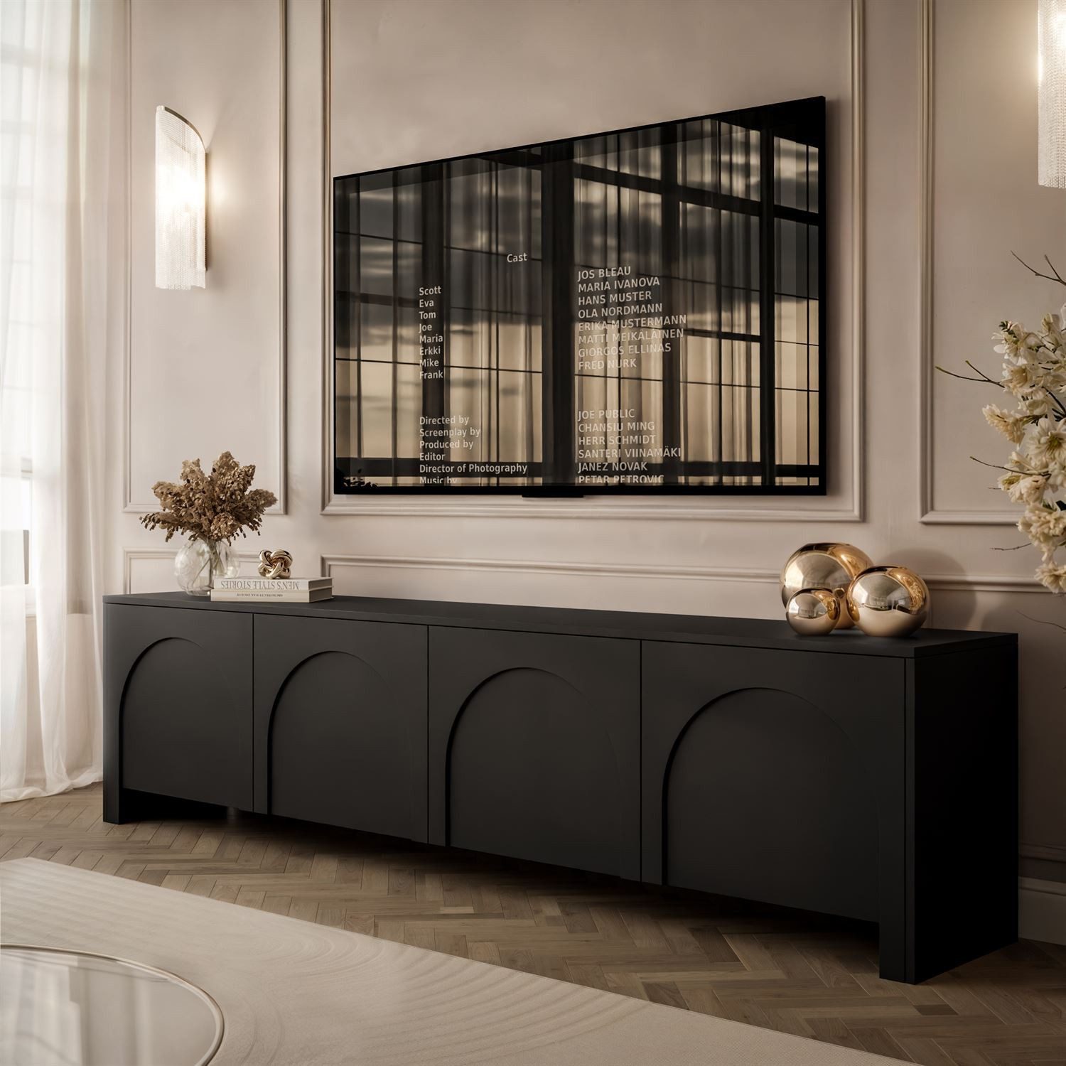 yourhouse24 Lowboard TV, RTV-Schrank mit 4 Türen ADRIANA günstig online kaufen