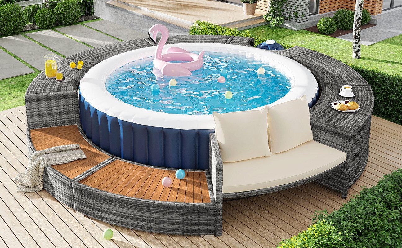 Celya Gartenlounge-Set Gartenlounge-Set, Spa-Pool, mit runder günstig online kaufen