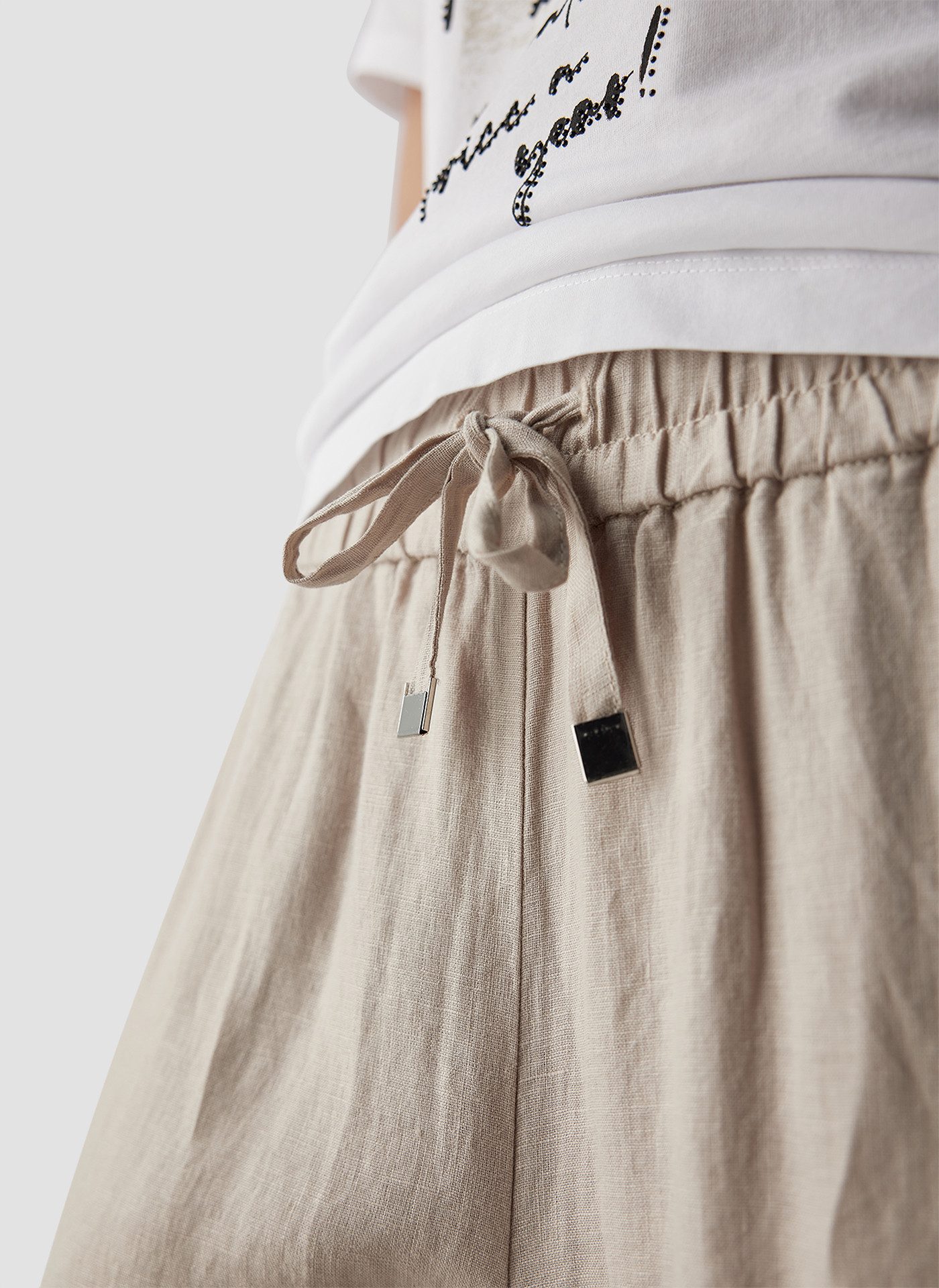 LeComte Jerseyhose LeComte Leinenhose mit Gummibund