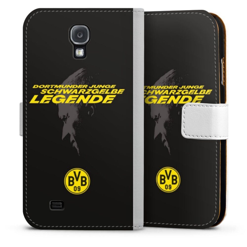 DeinDesign Handyhülle Marco Reus Borussia Dortmund BVB Danke Marco Schwarzgelbe Legende, Samsung Galaxy S4 Hülle Handy Flip Case Wallet Cover Handytasche Leder