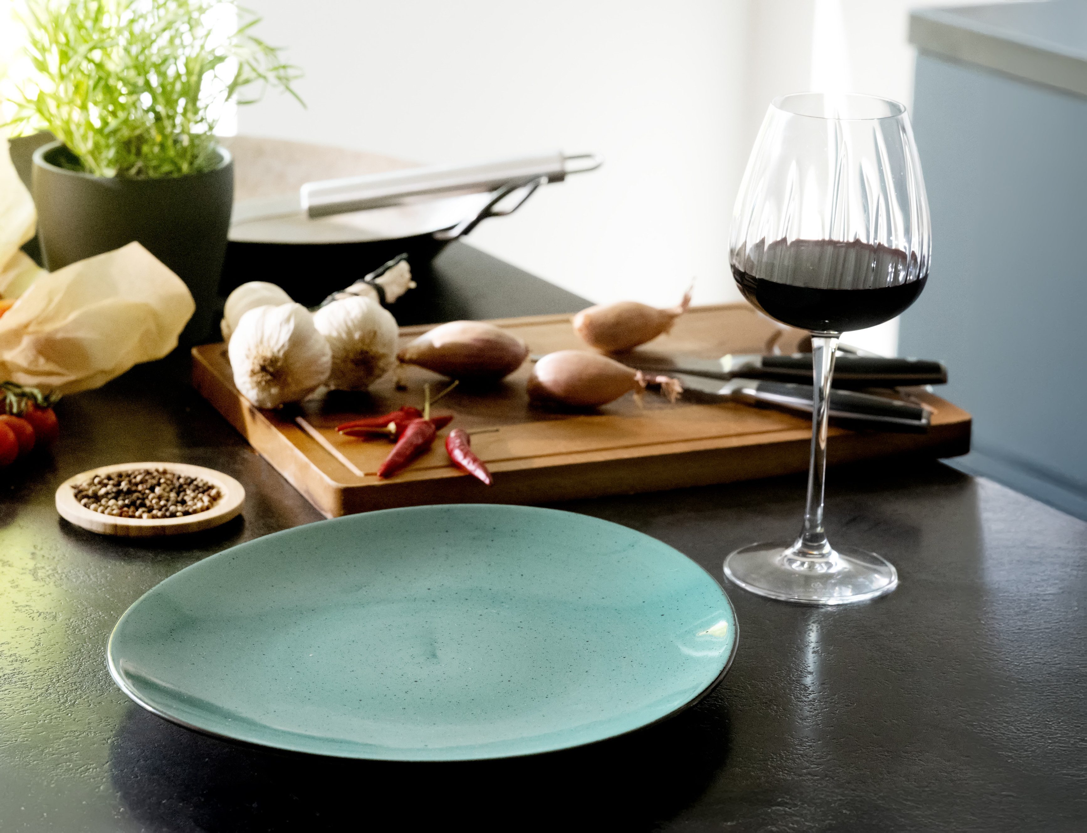 CreaTable Steakteller Vintage Nature, Teller Set, 4-tlg., (4 St), Naturverbundenes Design, Vielseitig einsetzbar