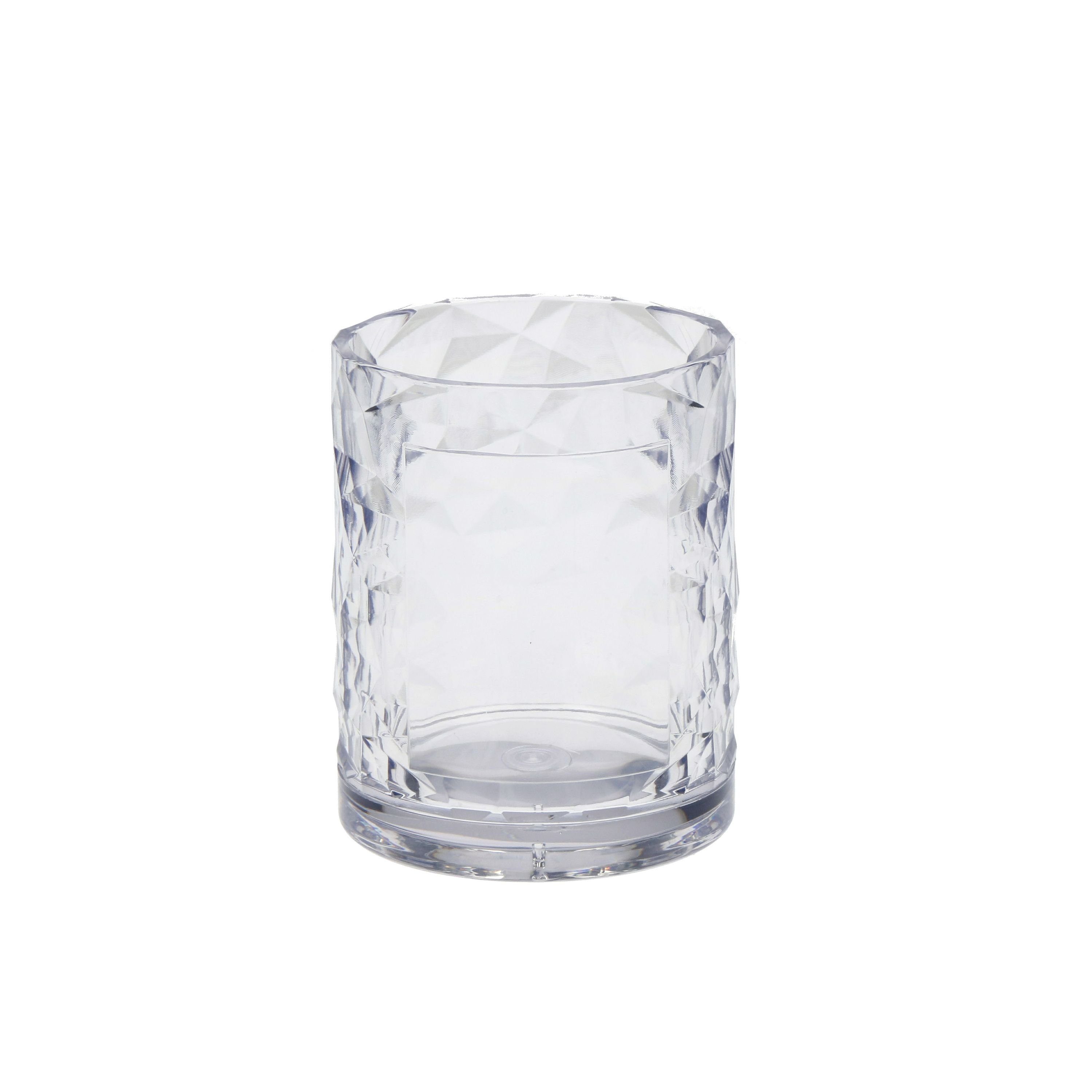 mehrweg.pro Mehrwegbecher Trinkbecher "Crystal", 0,3 l, Kunststoff, (Sparset, 1-tlg., 1), Aufwendigen Kristall-Design