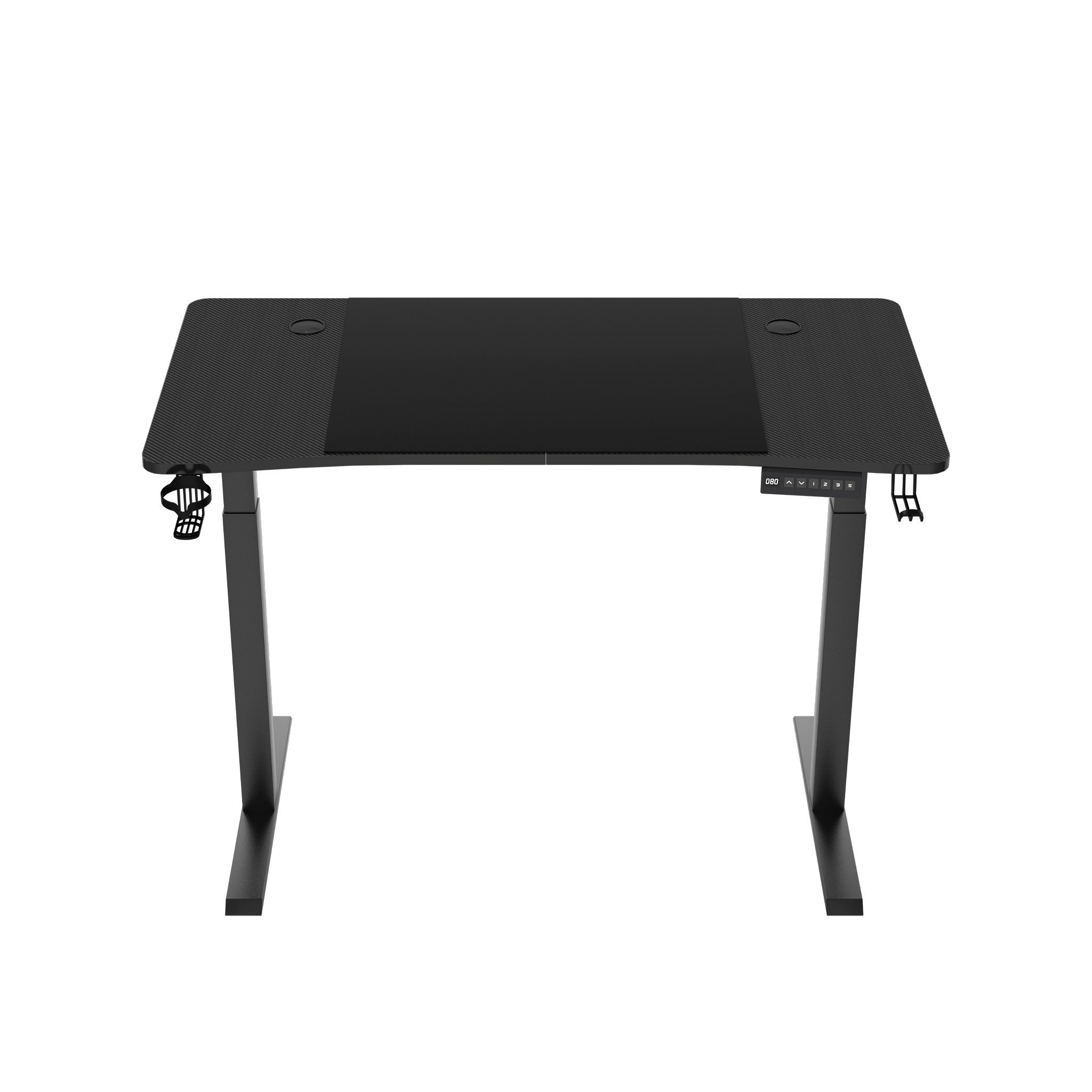 FIVMEN Schreibtisch Höhenverstellbar Stehschreibtisch Computertisch Gaming Tisch, Bürotisch Studien-Laptoptisch mit Tray und Kopfhörerhaken