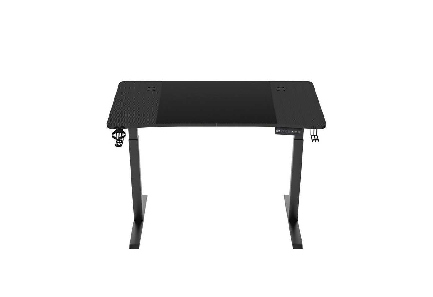 FIVMEN Schreibtisch Höhenverstellbar Stehschreibtisch Computertisch Gaming Tisch, Bürotisch Studien-Laptoptisch mit Tray und Kopfhörerhaken