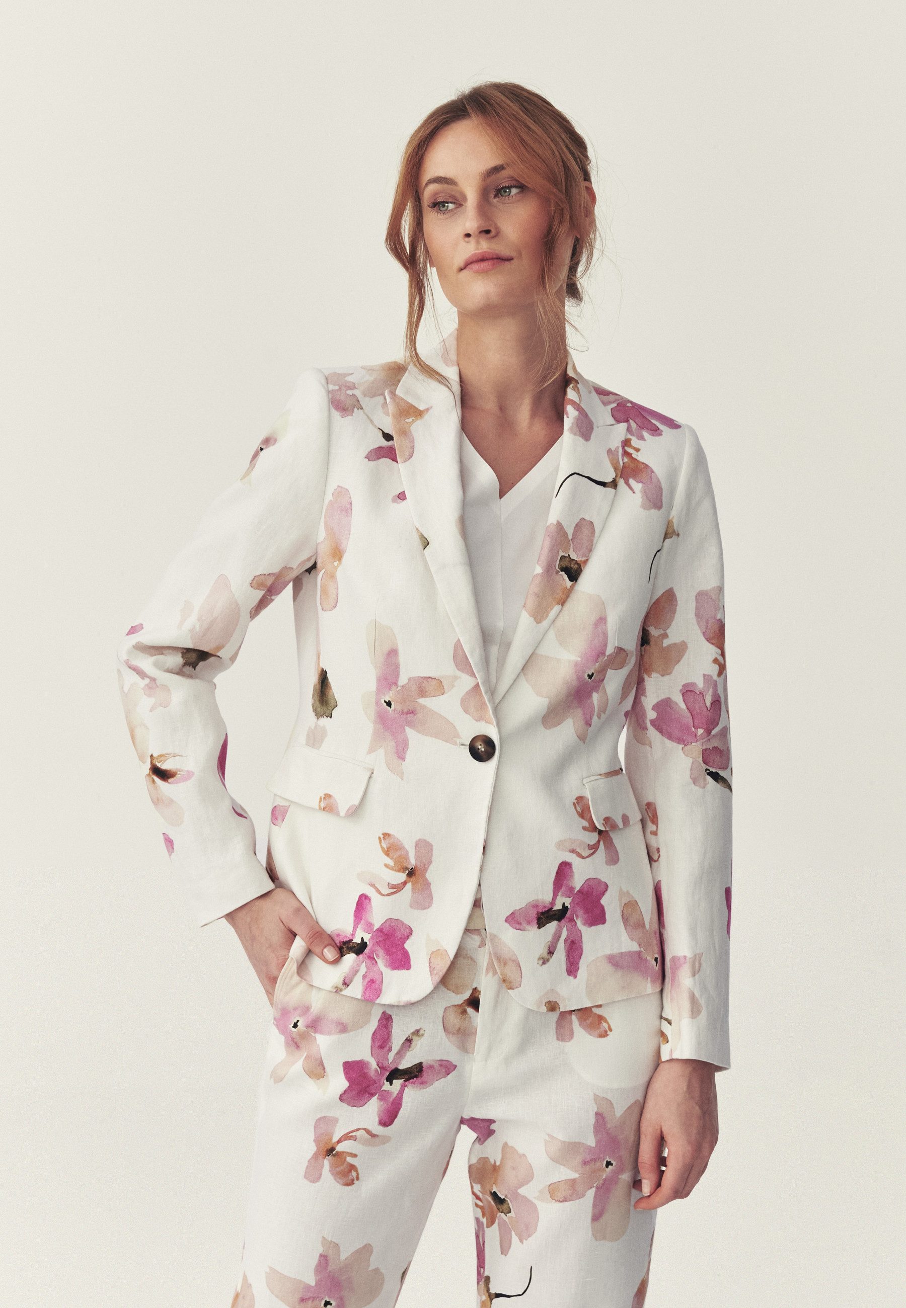 TATUUM Longblazer Blumenleinenjacke - Remala 5