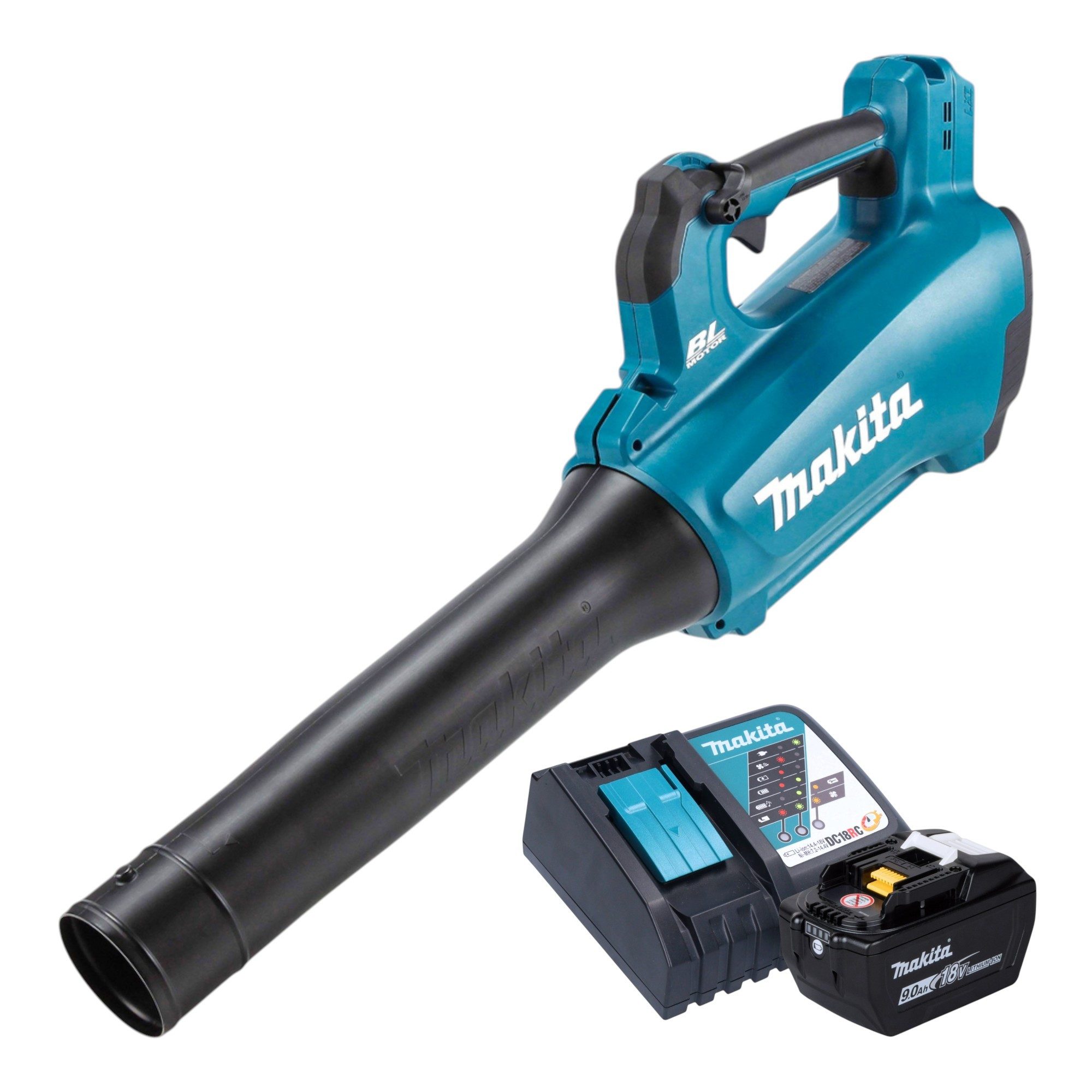 Makita Akku-Laubbläser DUB 184 Z 18 V Brushless + 1x Akku 9,0 Ah + Ladegerät