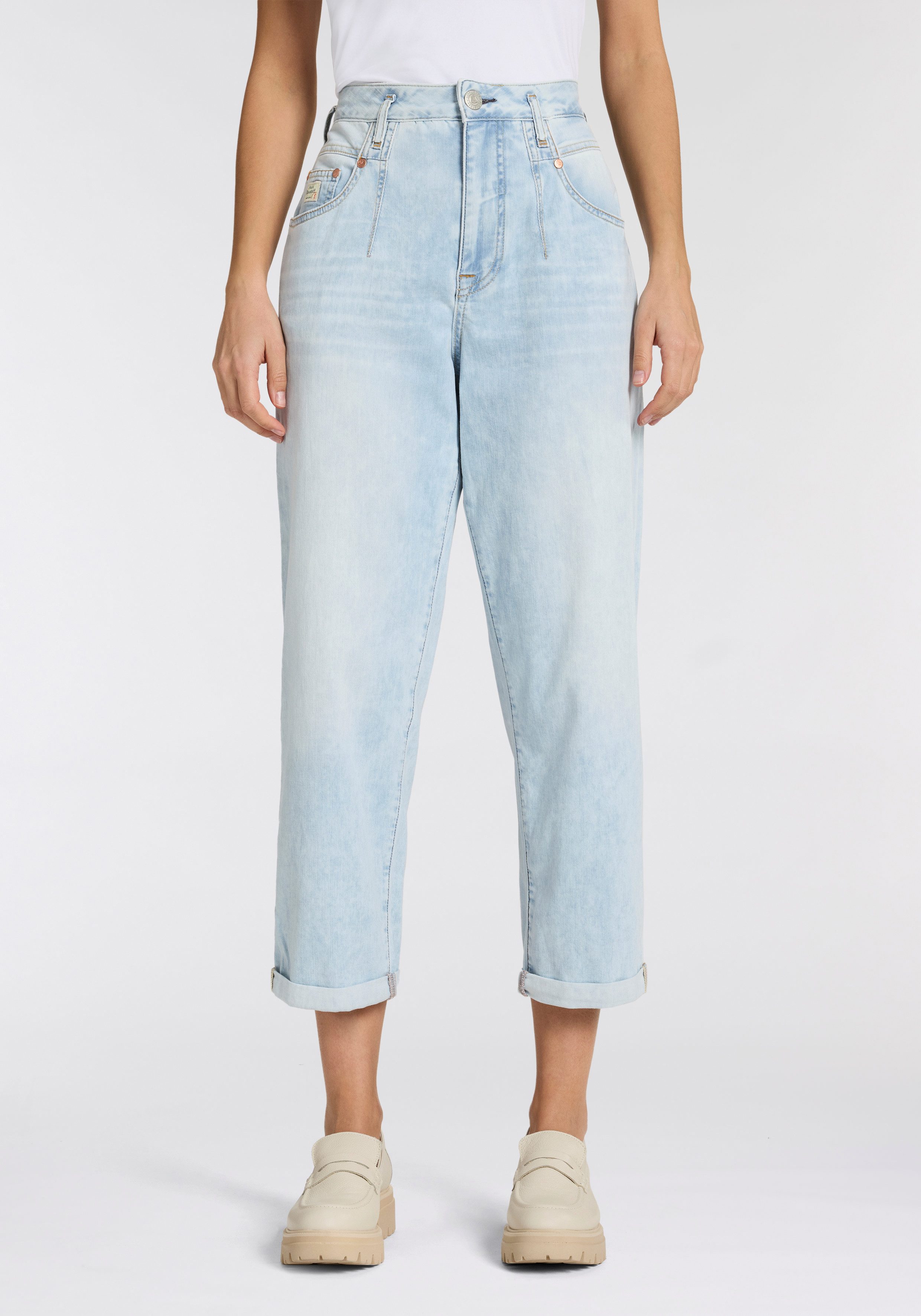Herrlicher Straight-Jeans Brooke Denim Light krempelbar
